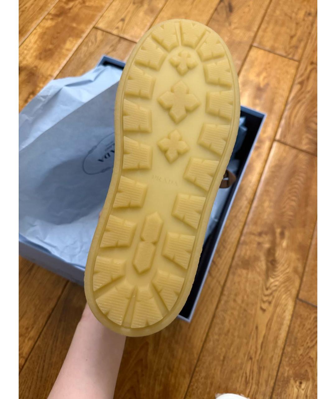 PRADA Коричневые замшевые ботинки, фото 5