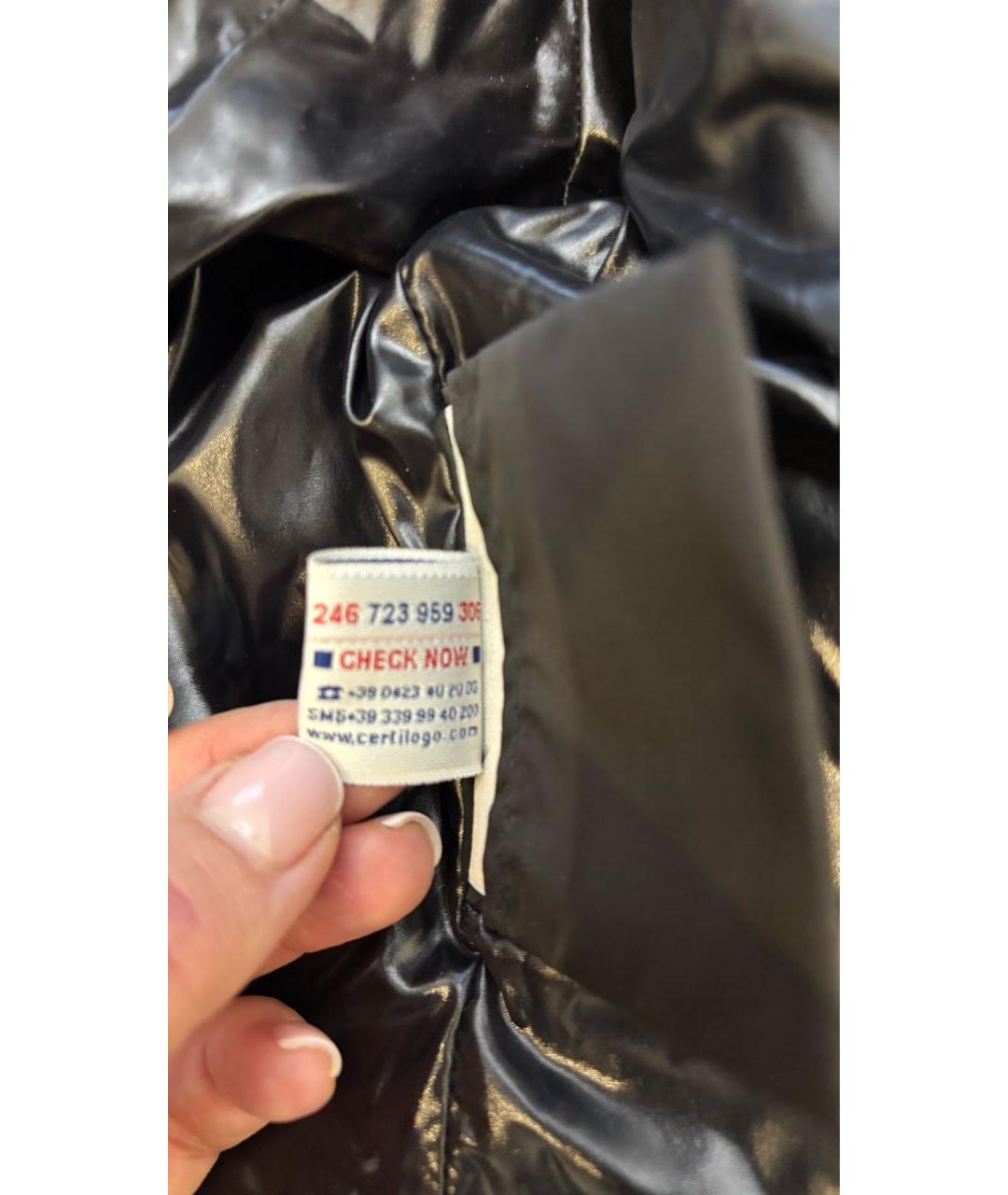 MONCLER Черный полиамидовый пуховик, фото 6