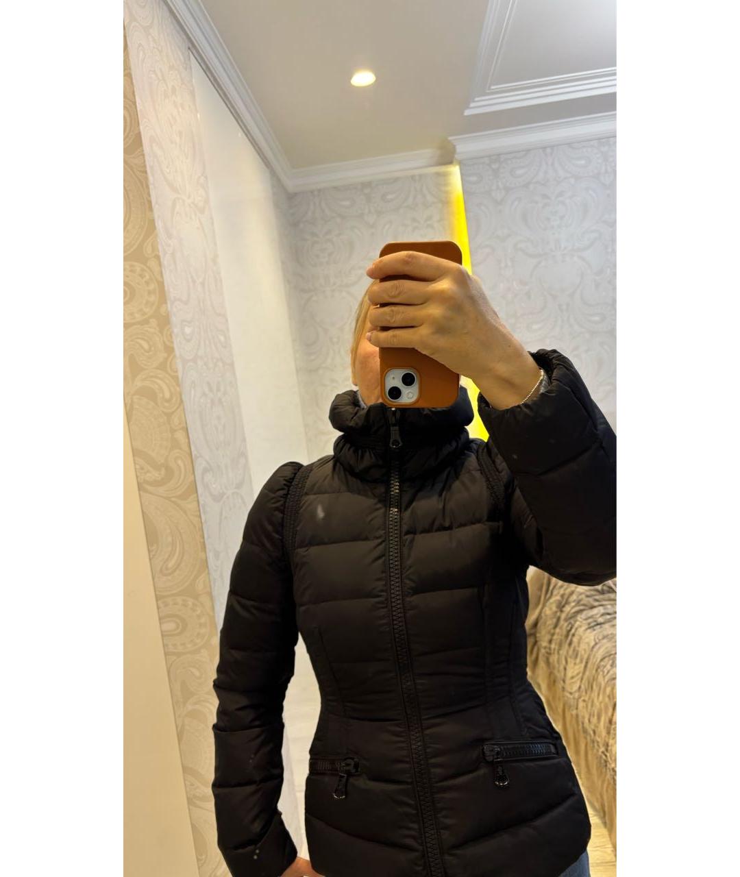 MONCLER Черный полиамидовый пуховик, фото 8