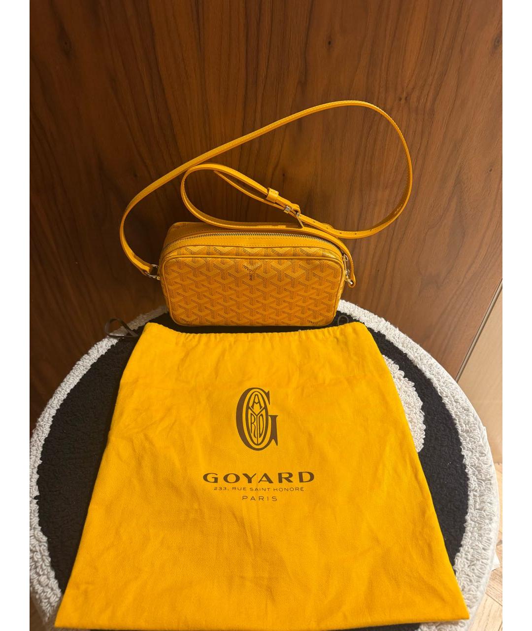 GOYARD Желтая сумка через плечо, фото 4