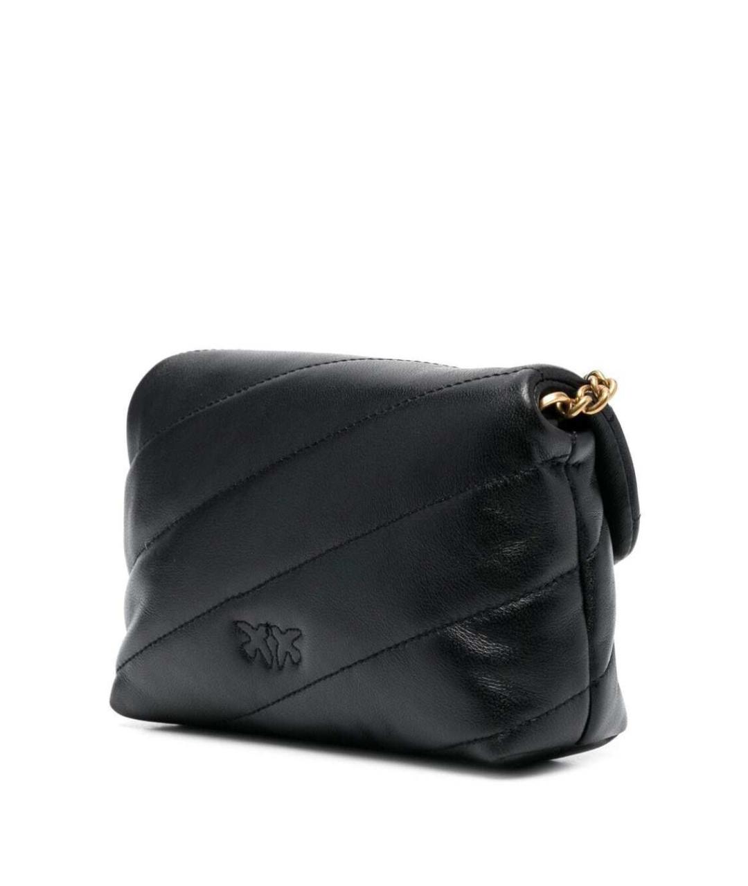 PINKO Черная кожаная сумка через плечо, фото 2