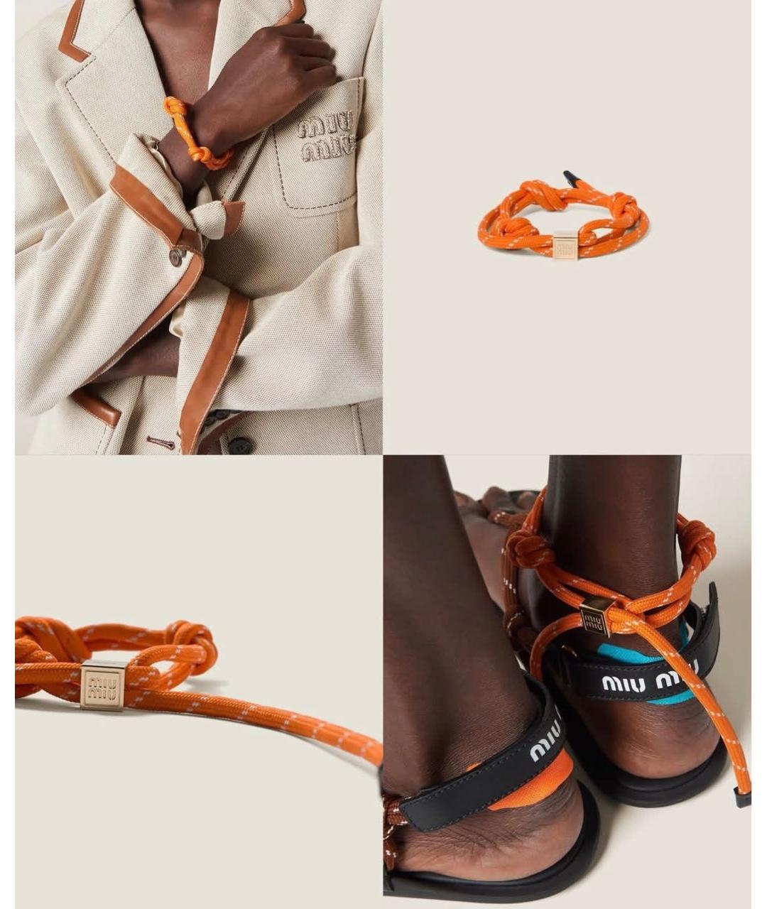 MIU MIU Красный браслет, фото 3