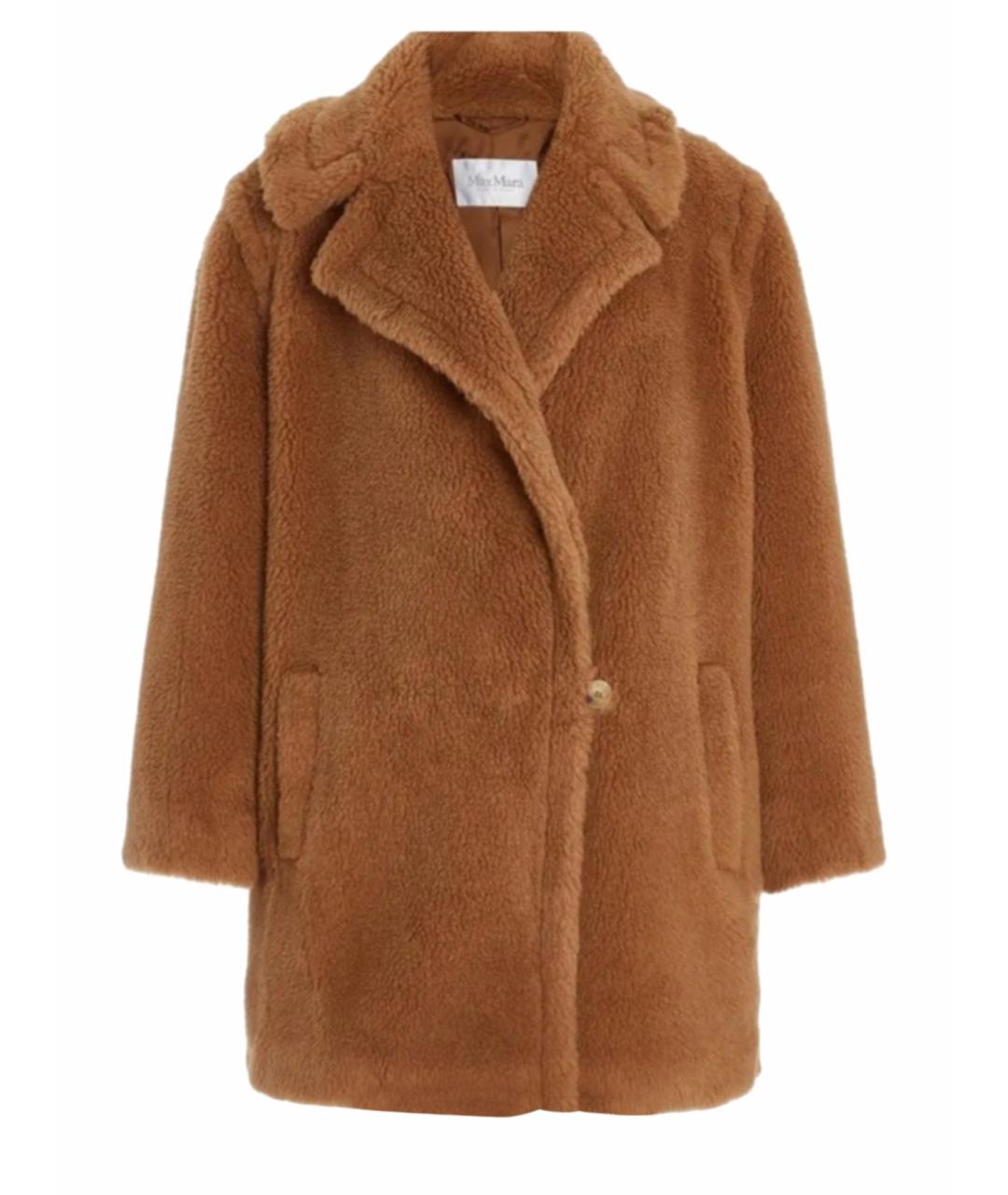 MAX MARA Бежевая шелковая шуба, фото 1