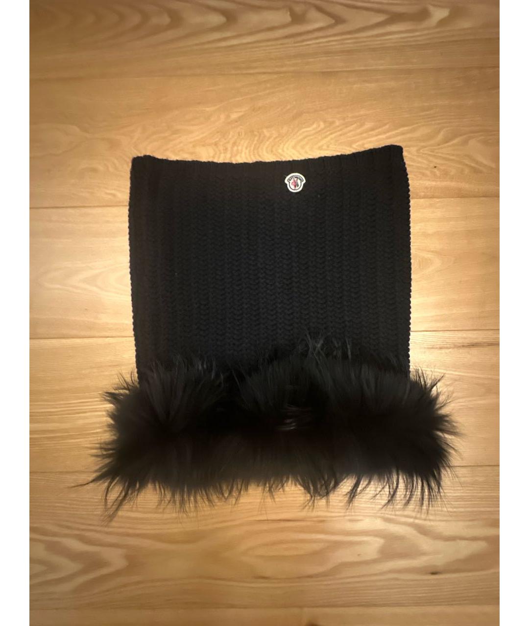 MONCLER Черный шерстяной воротник, фото 7