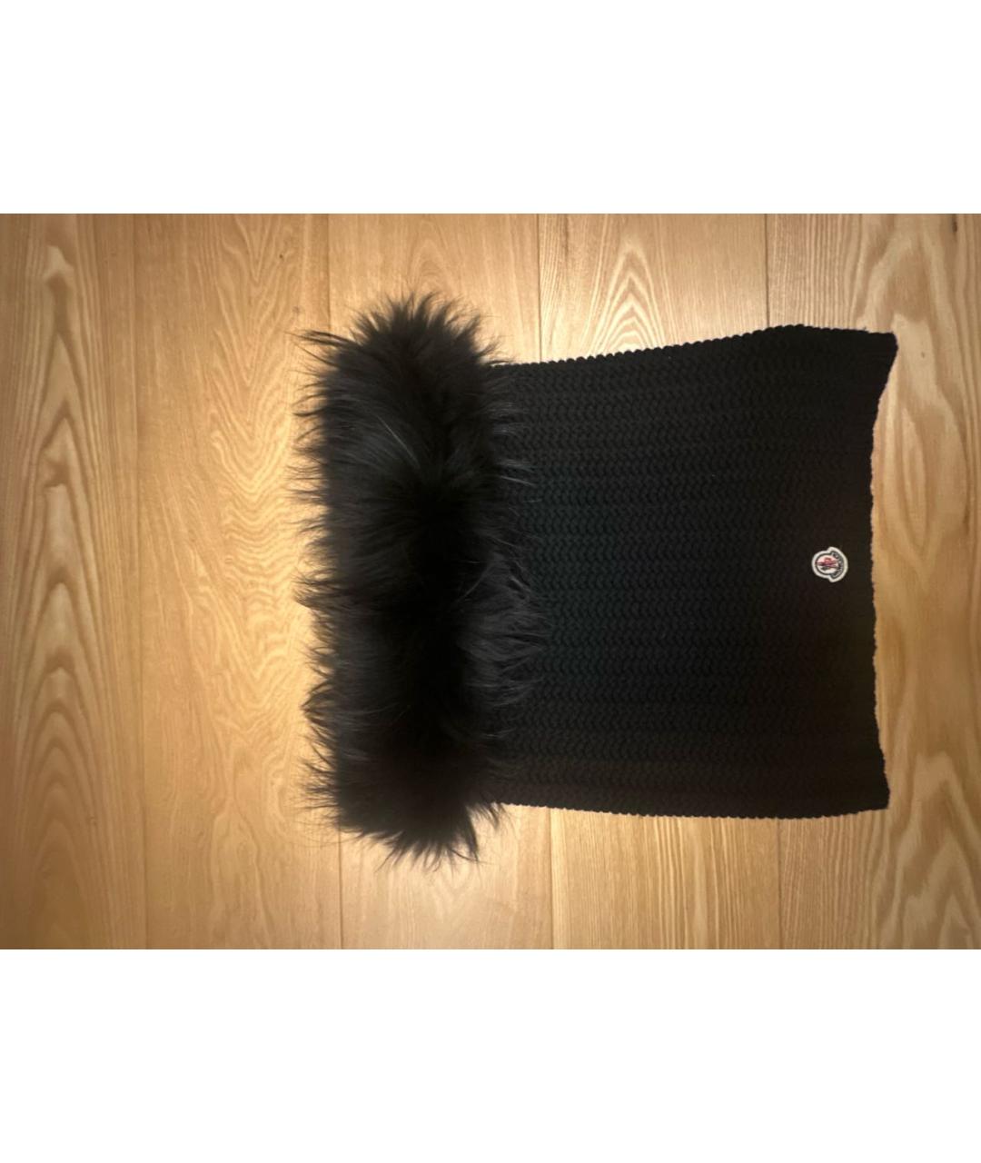 MONCLER Черный шерстяной воротник, фото 5