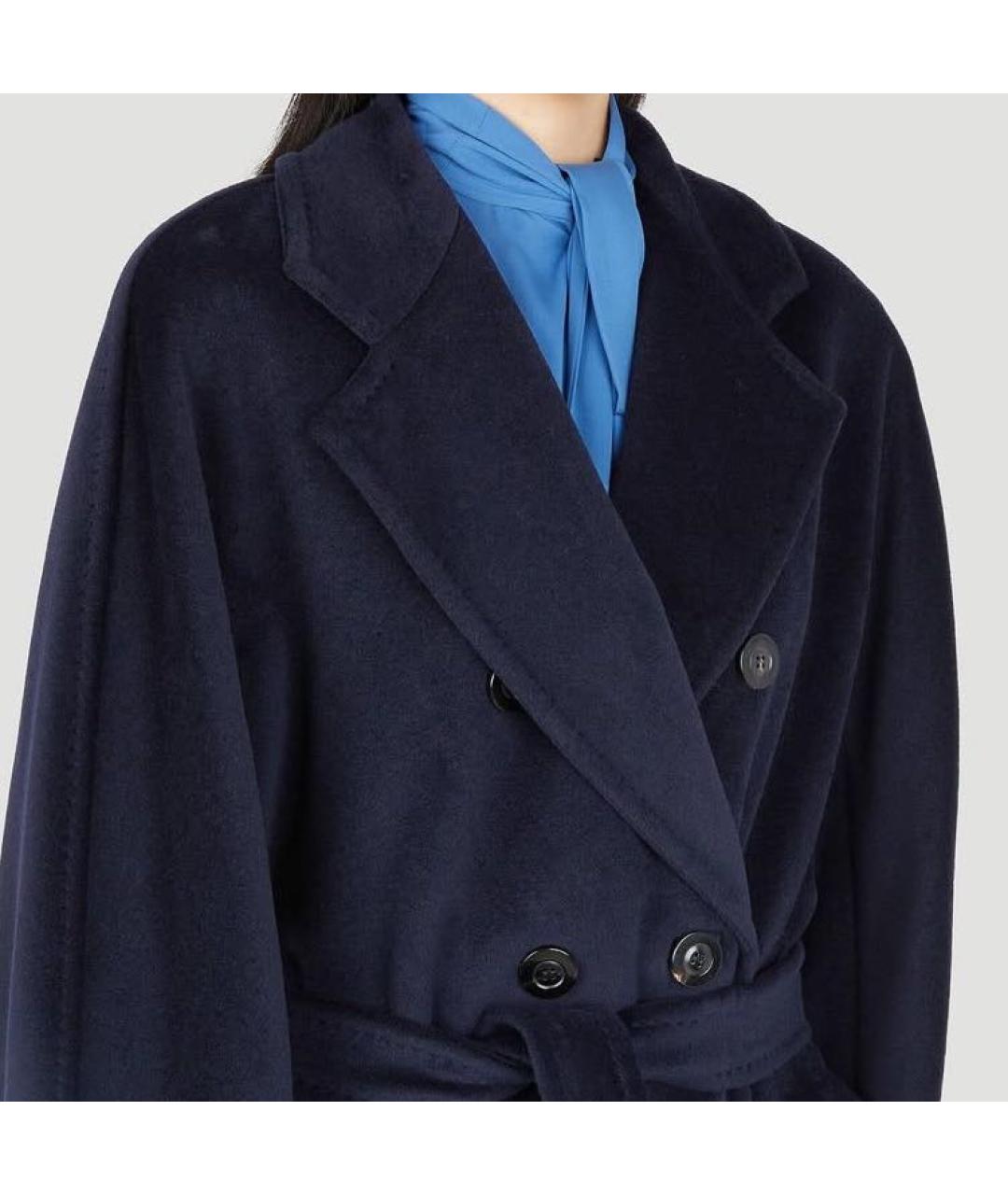 MAX MARA Темно-синее кашемировое пальто, фото 8