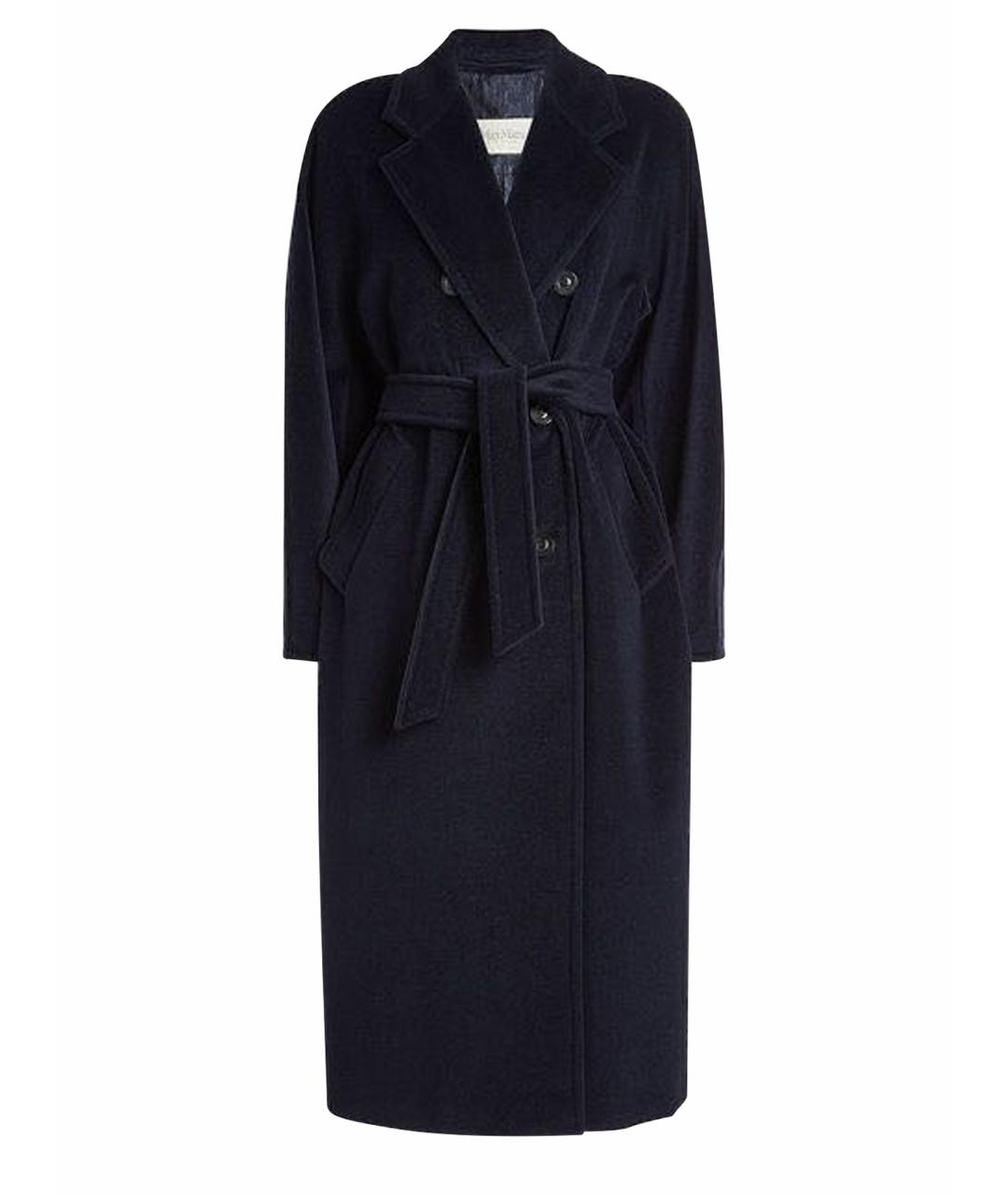 MAX MARA Темно-синее кашемировое пальто, фото 1