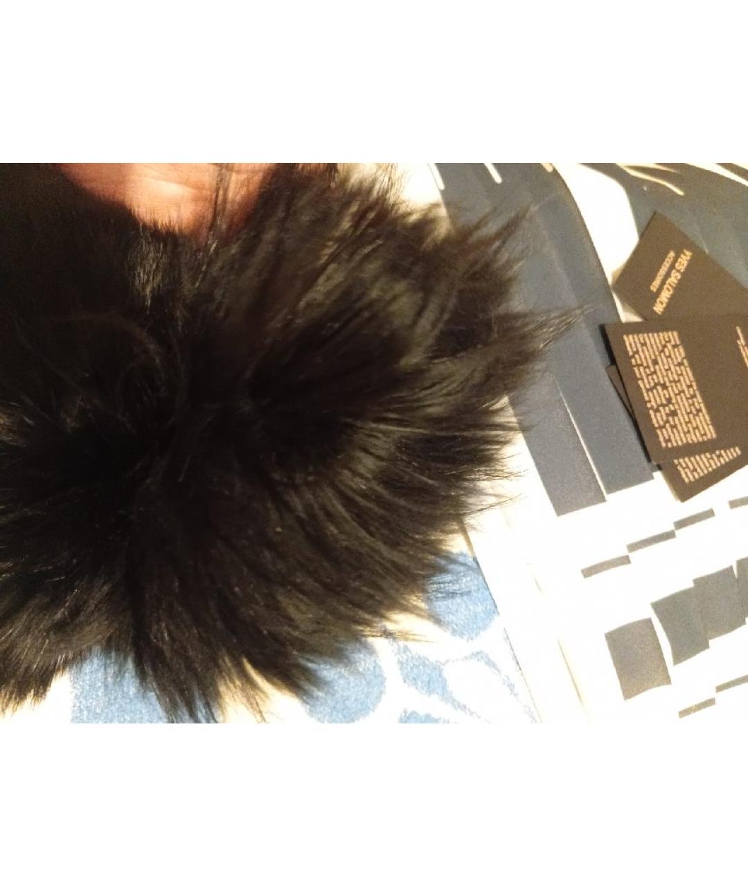 YVES SALOMON Черная шапка, фото 4