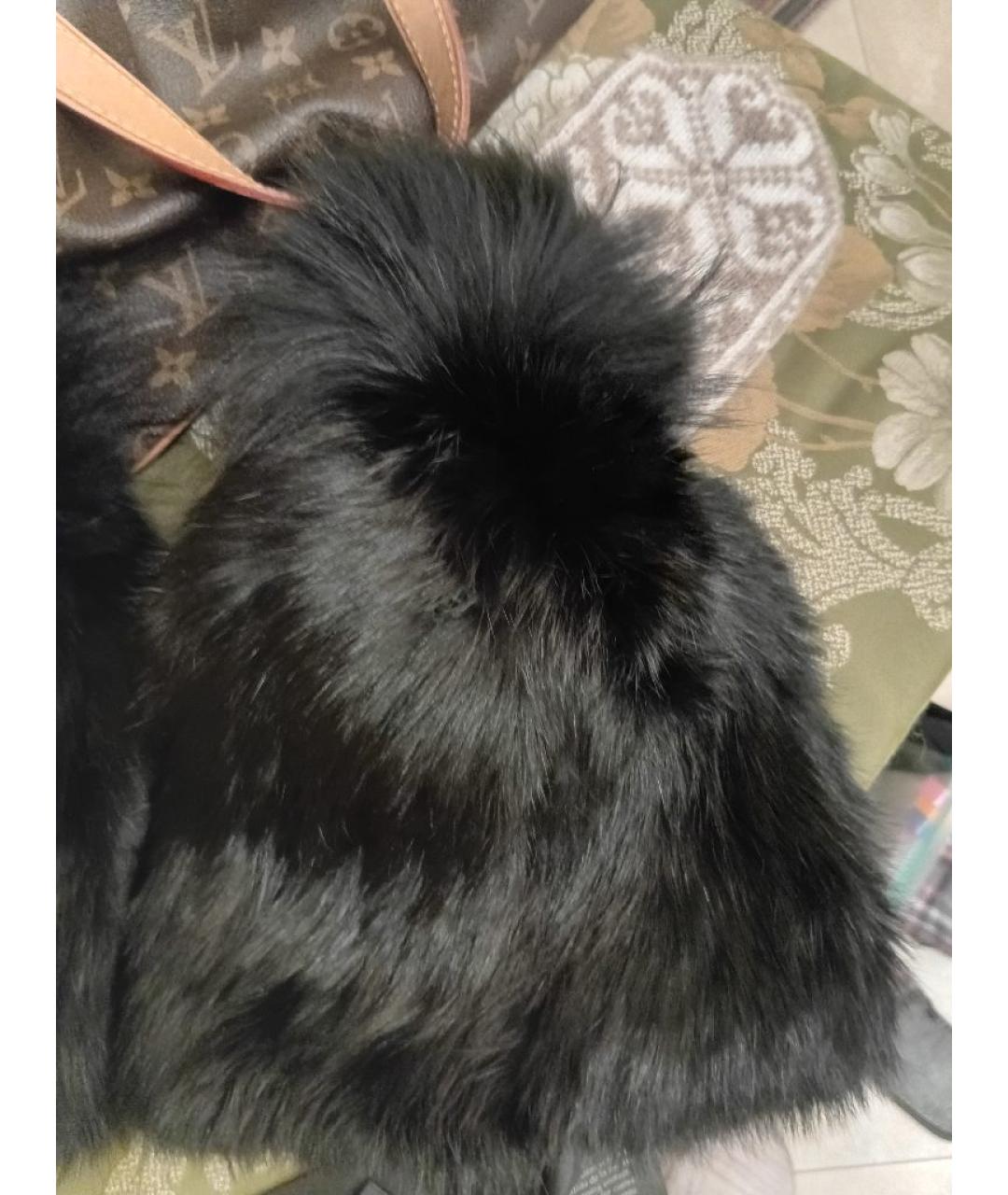 YVES SALOMON Черная шапка, фото 2