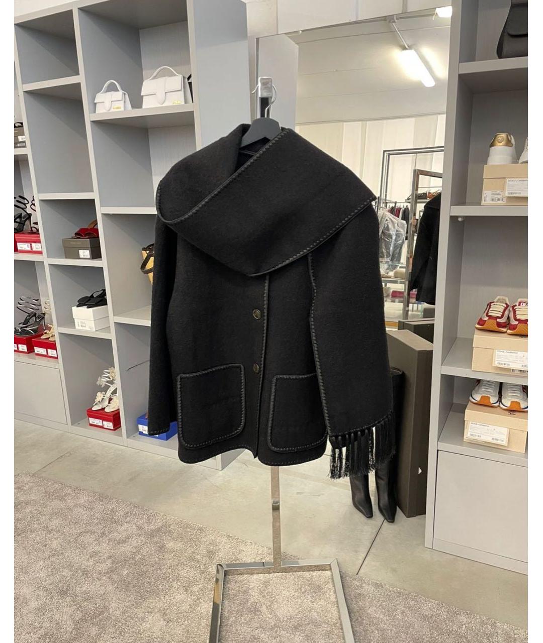 TOTEME Черное шерстяное пальто, фото 3