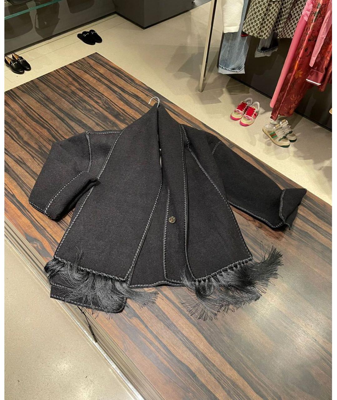 TOTEME Черное шерстяное пальто, фото 5