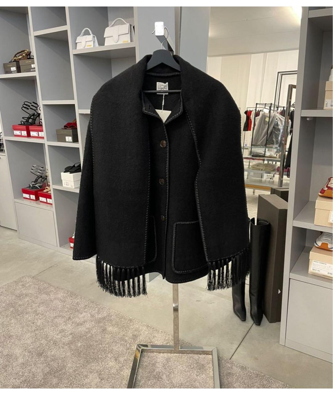 TOTEME Черное шерстяное пальто, фото 4