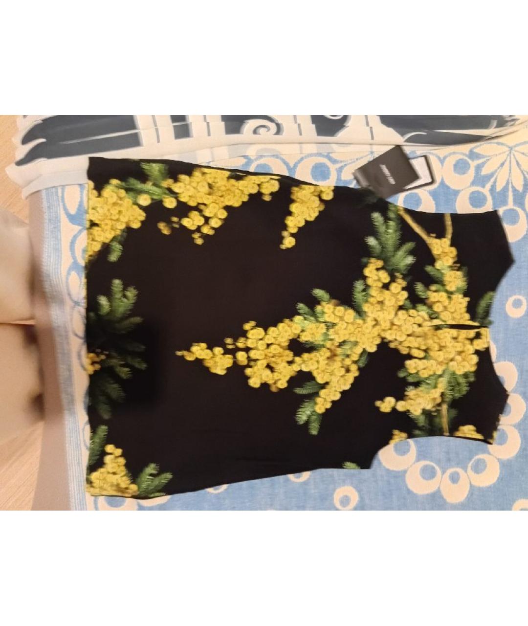 DOLCE&GABBANA Черная вискозная майка, фото 2