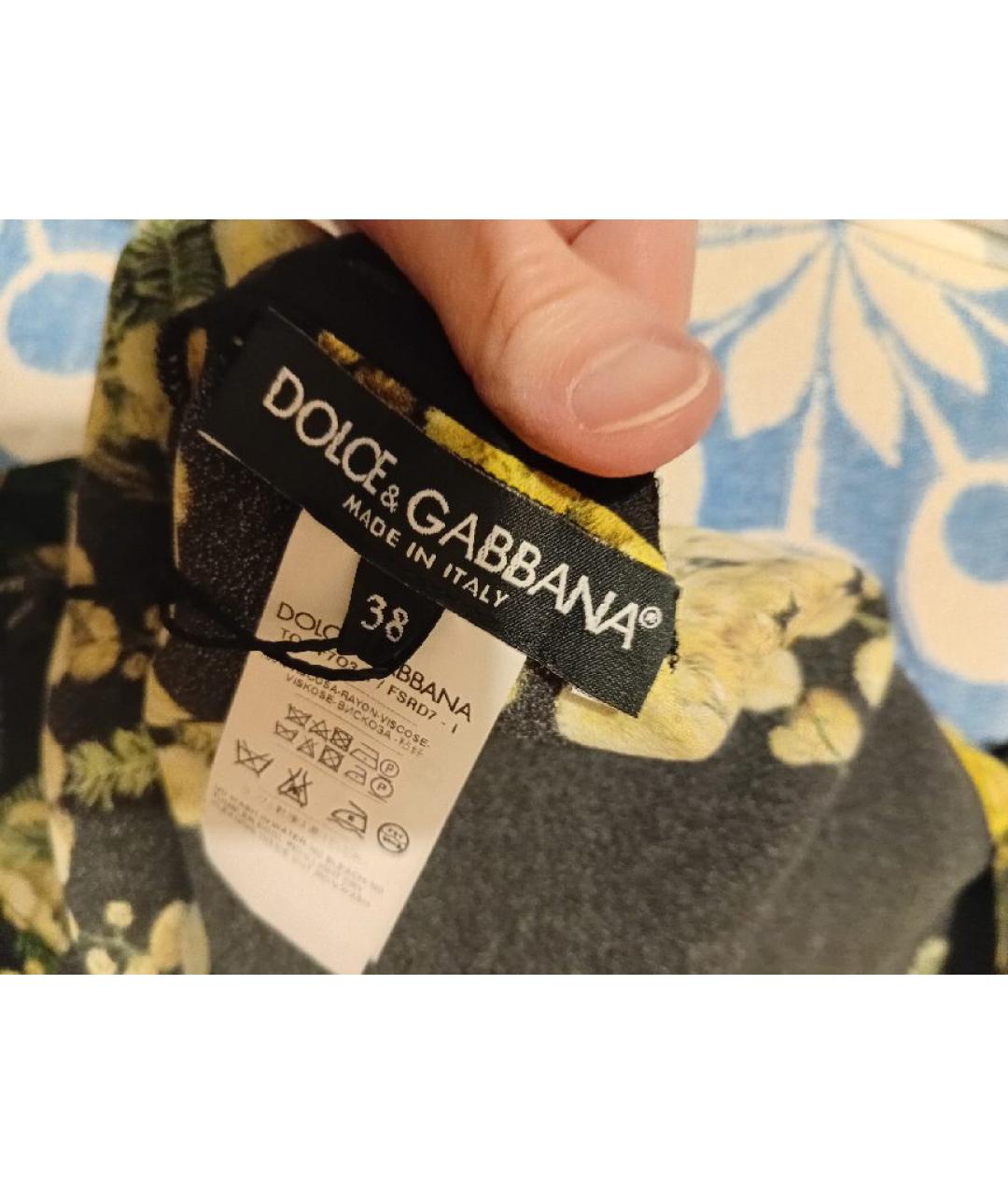 DOLCE&GABBANA Черная вискозная майка, фото 3