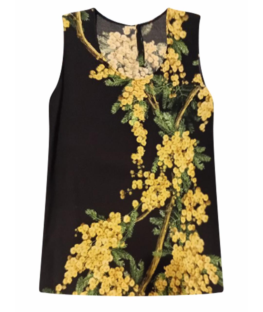 DOLCE&GABBANA Черная вискозная майка, фото 1