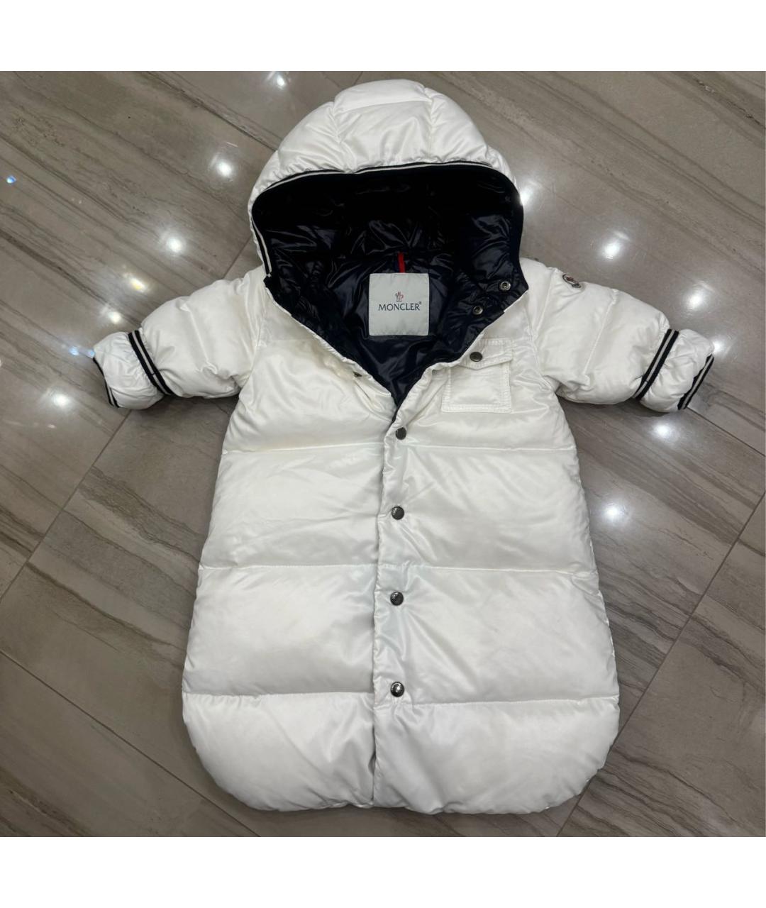 MONCLER KIDS Белый комбинезон, фото 6