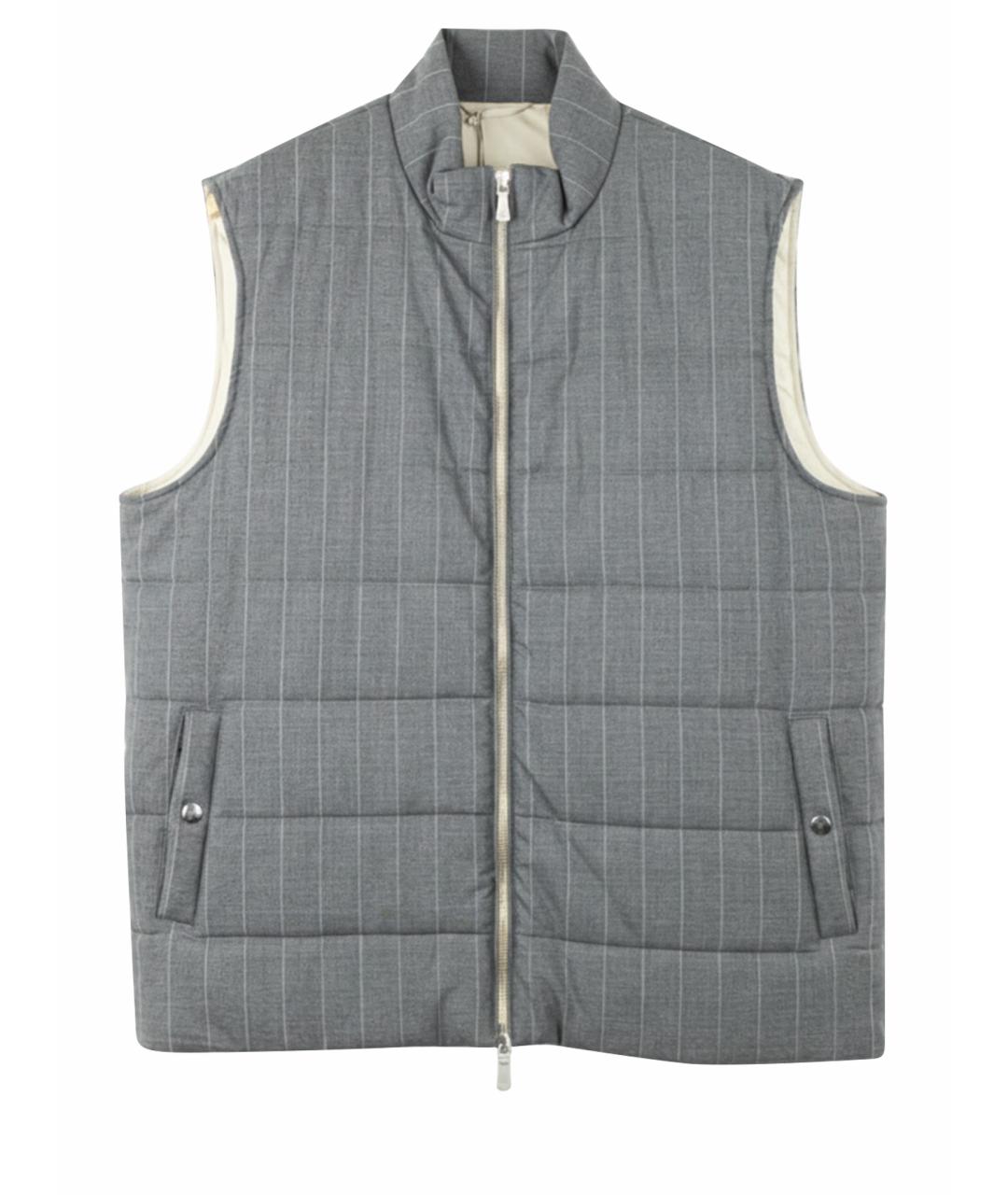 ELEVENTY Серый шерстяной жилет, фото 1