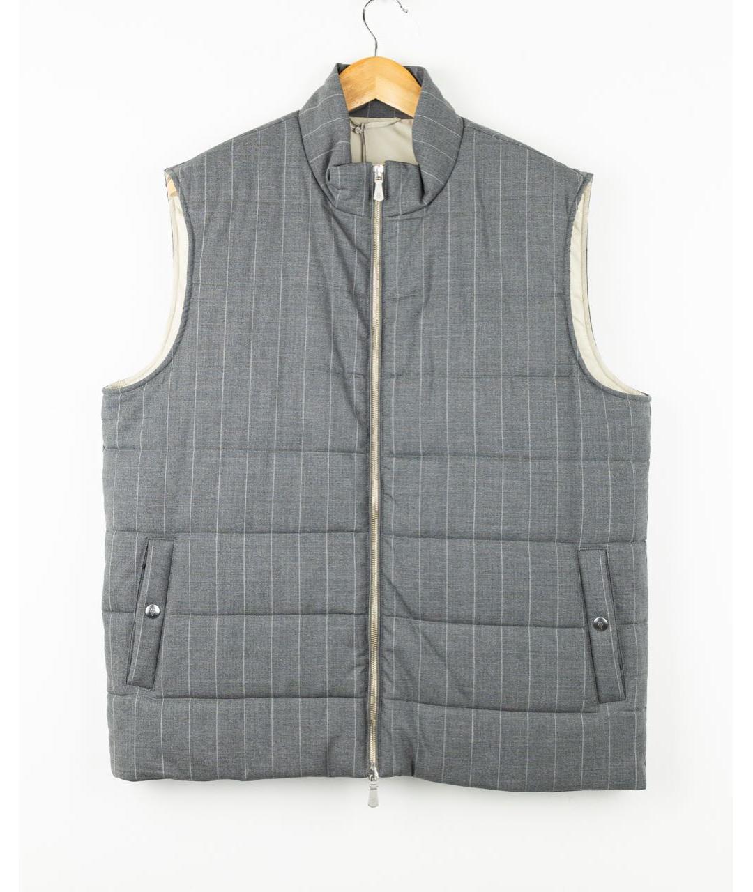 ELEVENTY Серый шерстяной жилет, фото 5