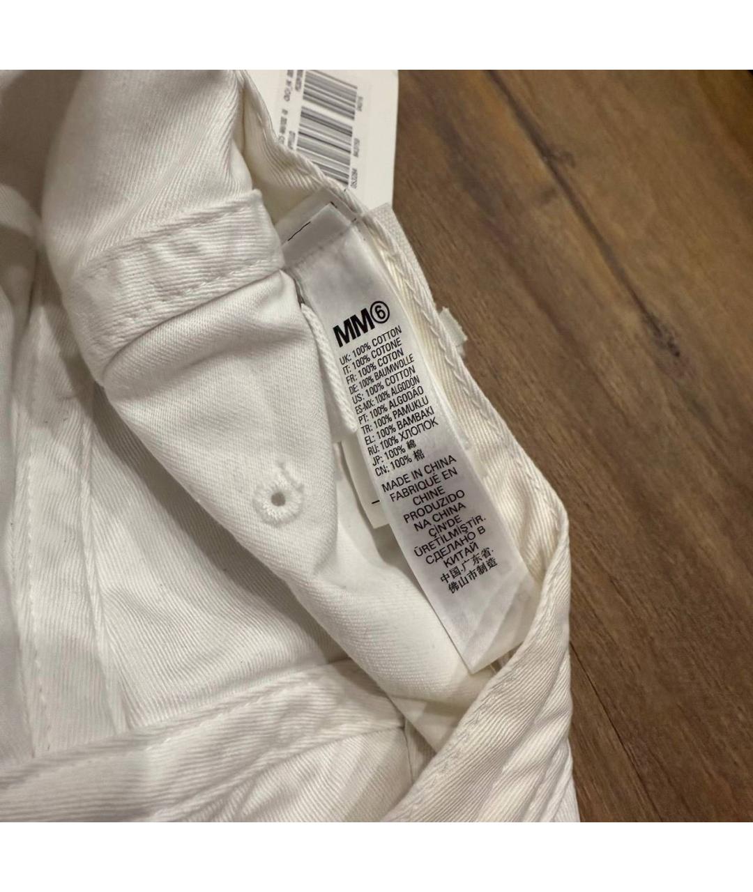 MM6 MAISON MARGIELA Белая хлопковая кепка/бейсболка, фото 4