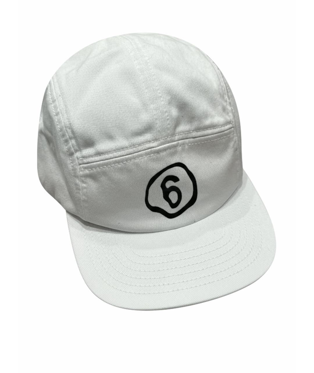 MM6 MAISON MARGIELA Белая хлопковая кепка/бейсболка, фото 1