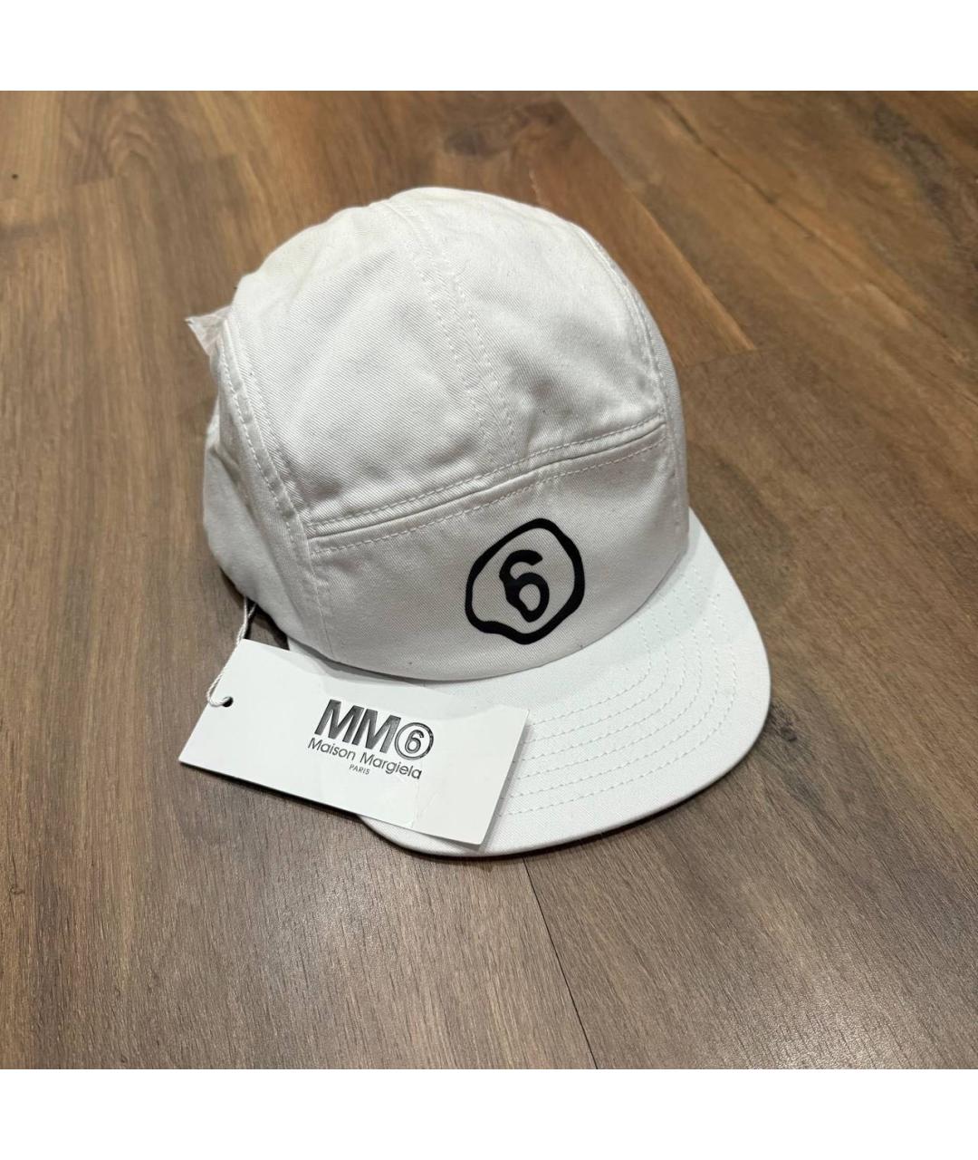 MM6 MAISON MARGIELA Белая хлопковая кепка/бейсболка, фото 2