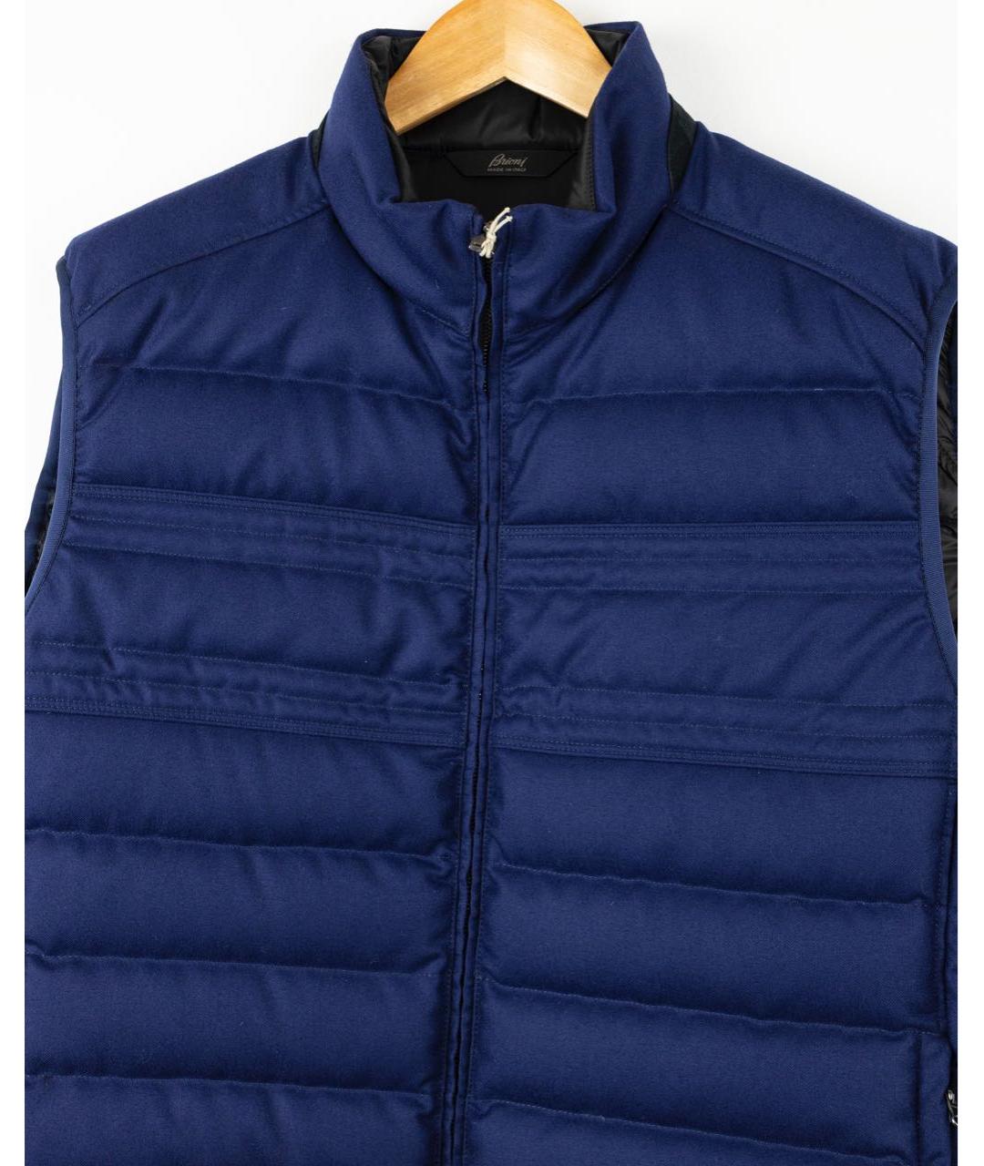BRIONI Синий шерстяной жилет, фото 3