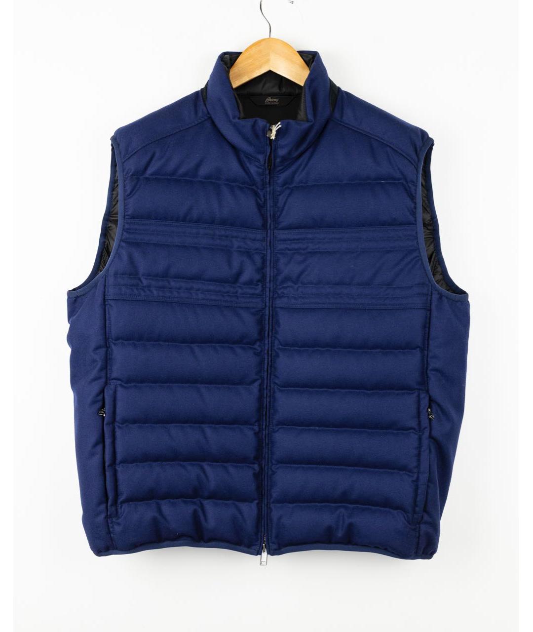 BRIONI Синий шерстяной жилет, фото 5