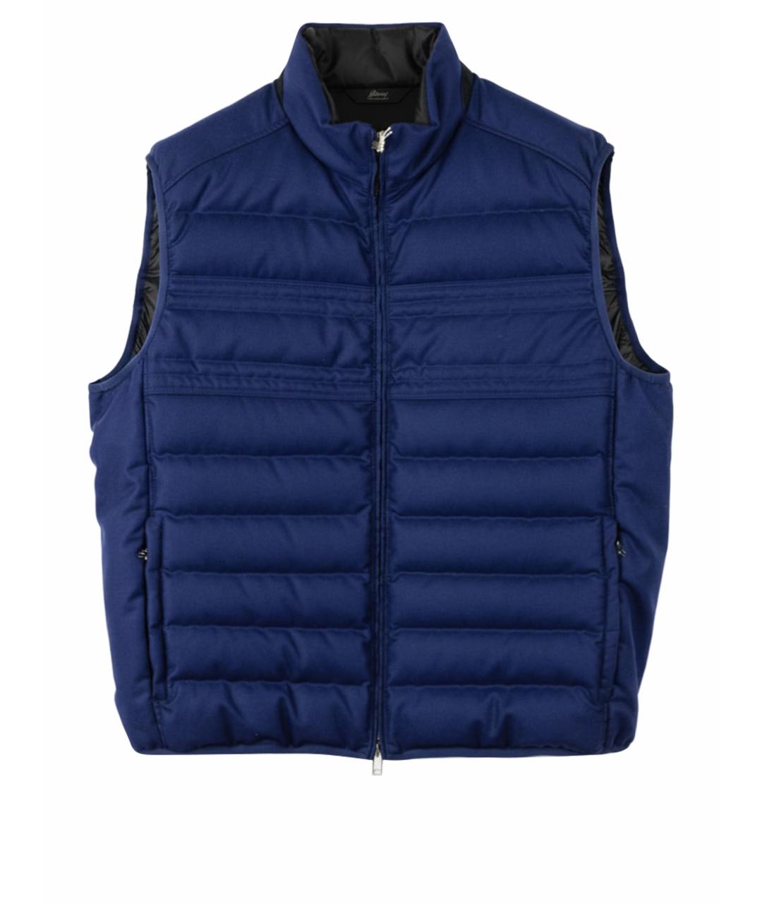 BRIONI Синий шерстяной жилет, фото 1