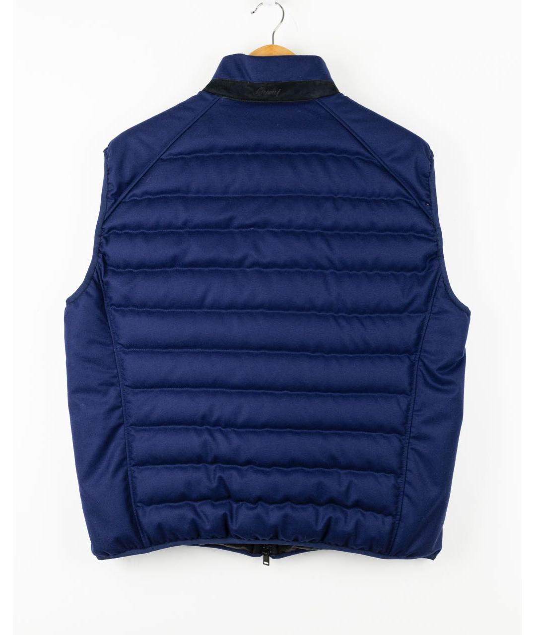 BRIONI Синий шерстяной жилет, фото 2