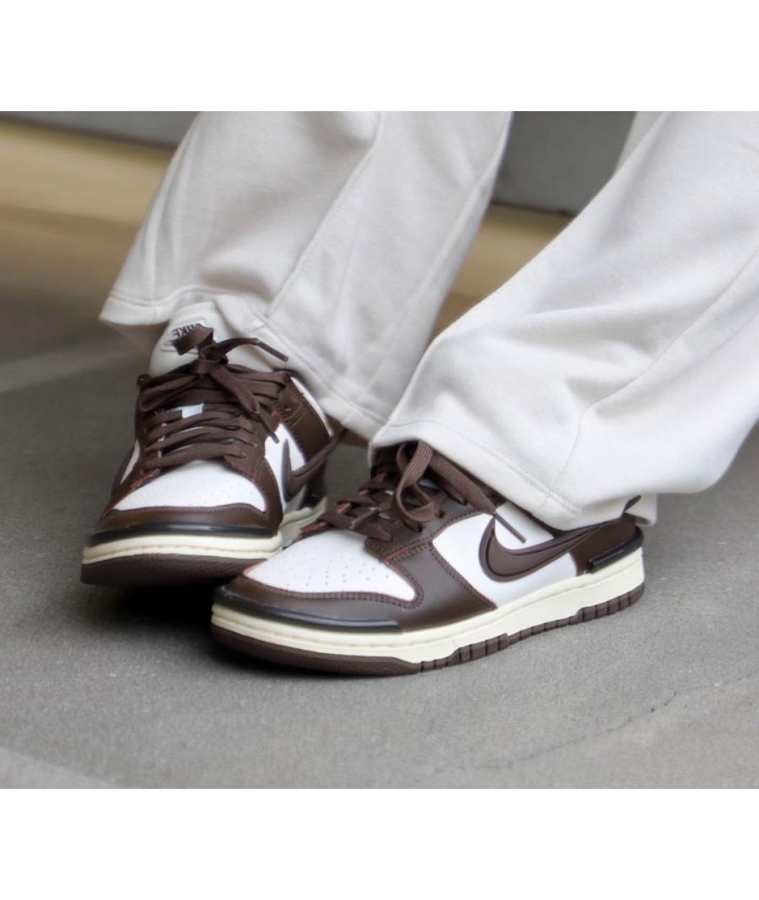 NIKE Коричневые кожаные кеды, фото 8