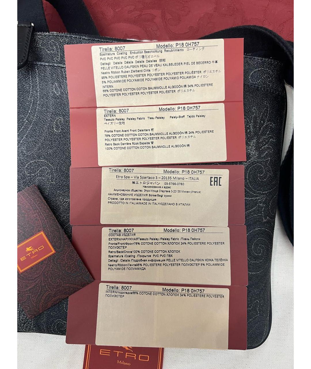 ETRO Темно-синяя сумка на плечо, фото 5