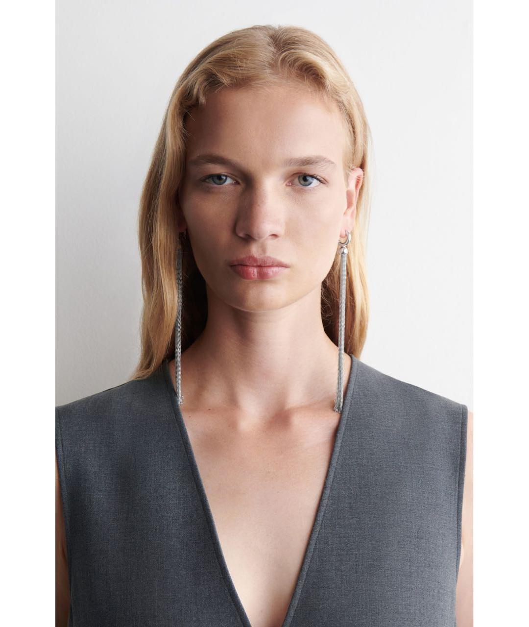 COS Серебряные латунные серьги, фото 7