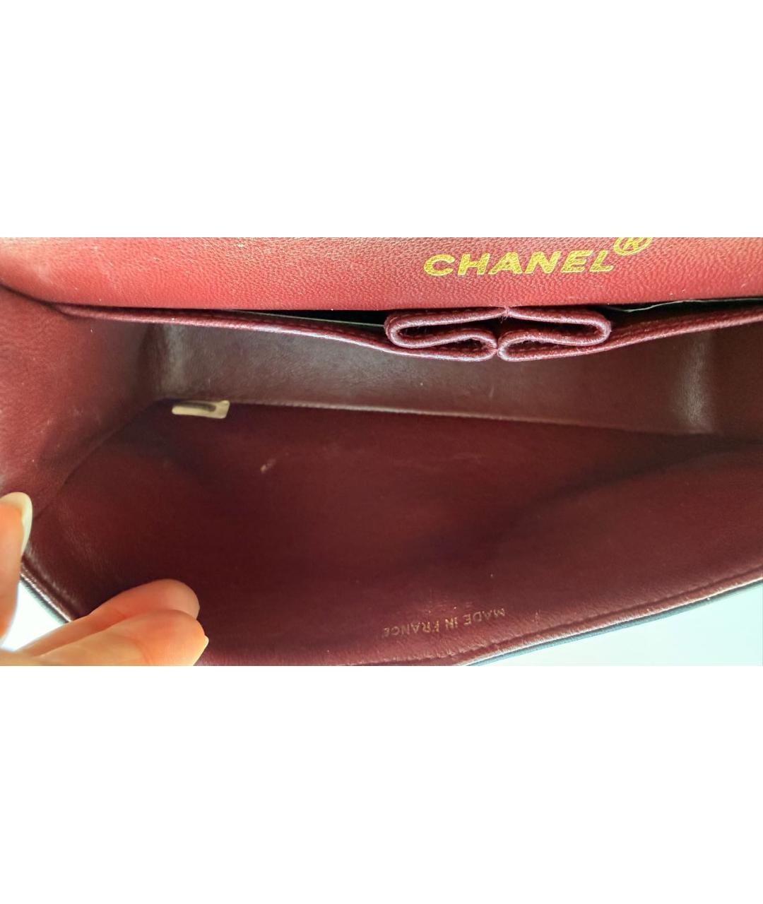 CHANEL Черная кожаная сумка с короткими ручками, фото 7