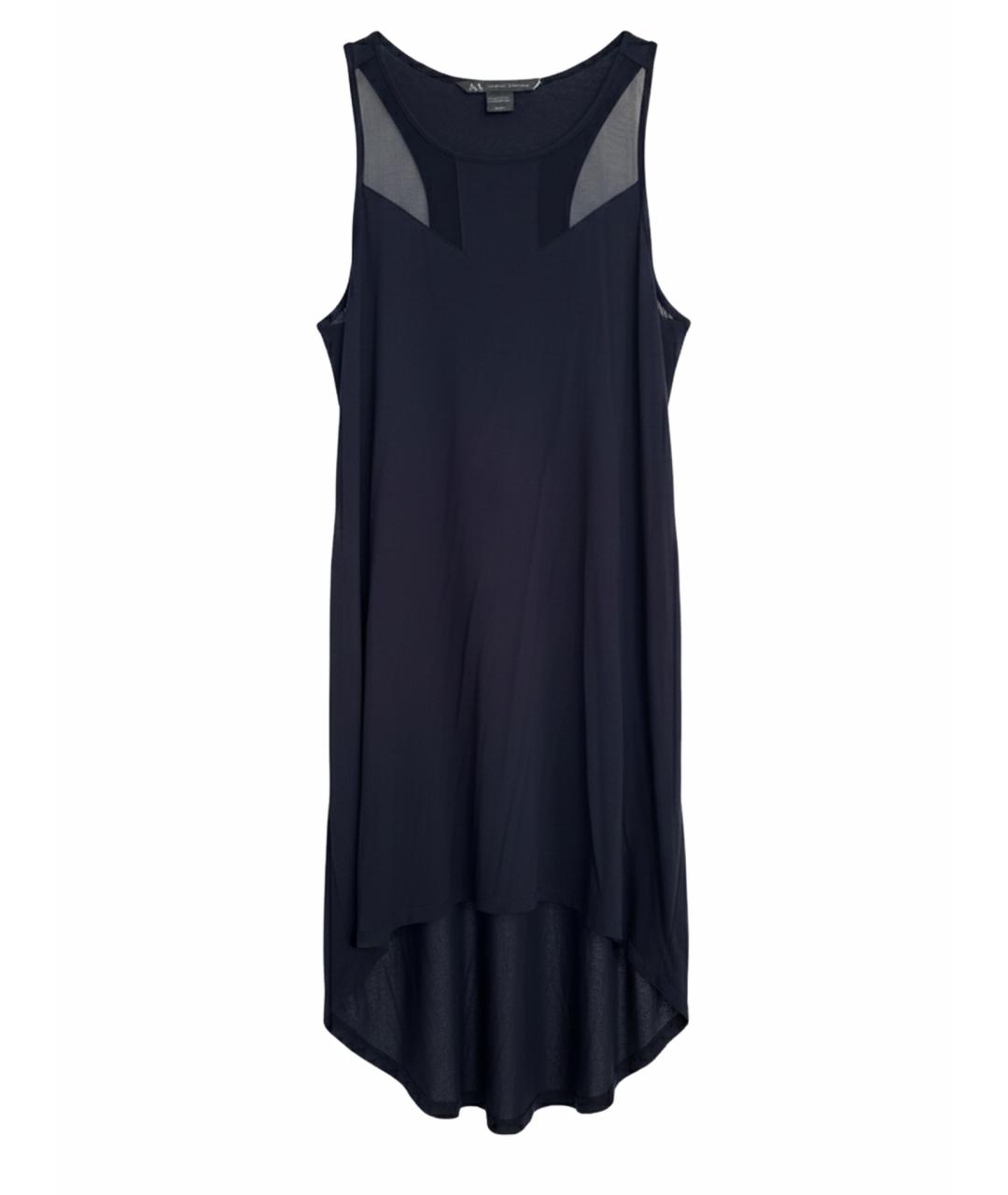 ARMANI EXCHANGE Темно-синее вискозное повседневное платье, фото 1