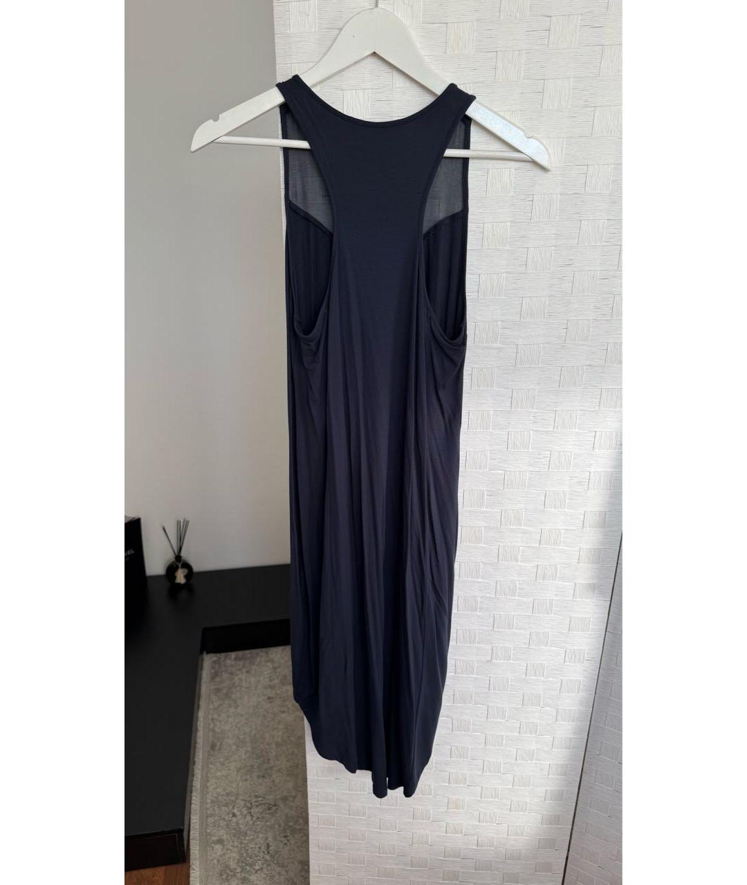 ARMANI EXCHANGE Темно-синее вискозное повседневное платье, фото 2