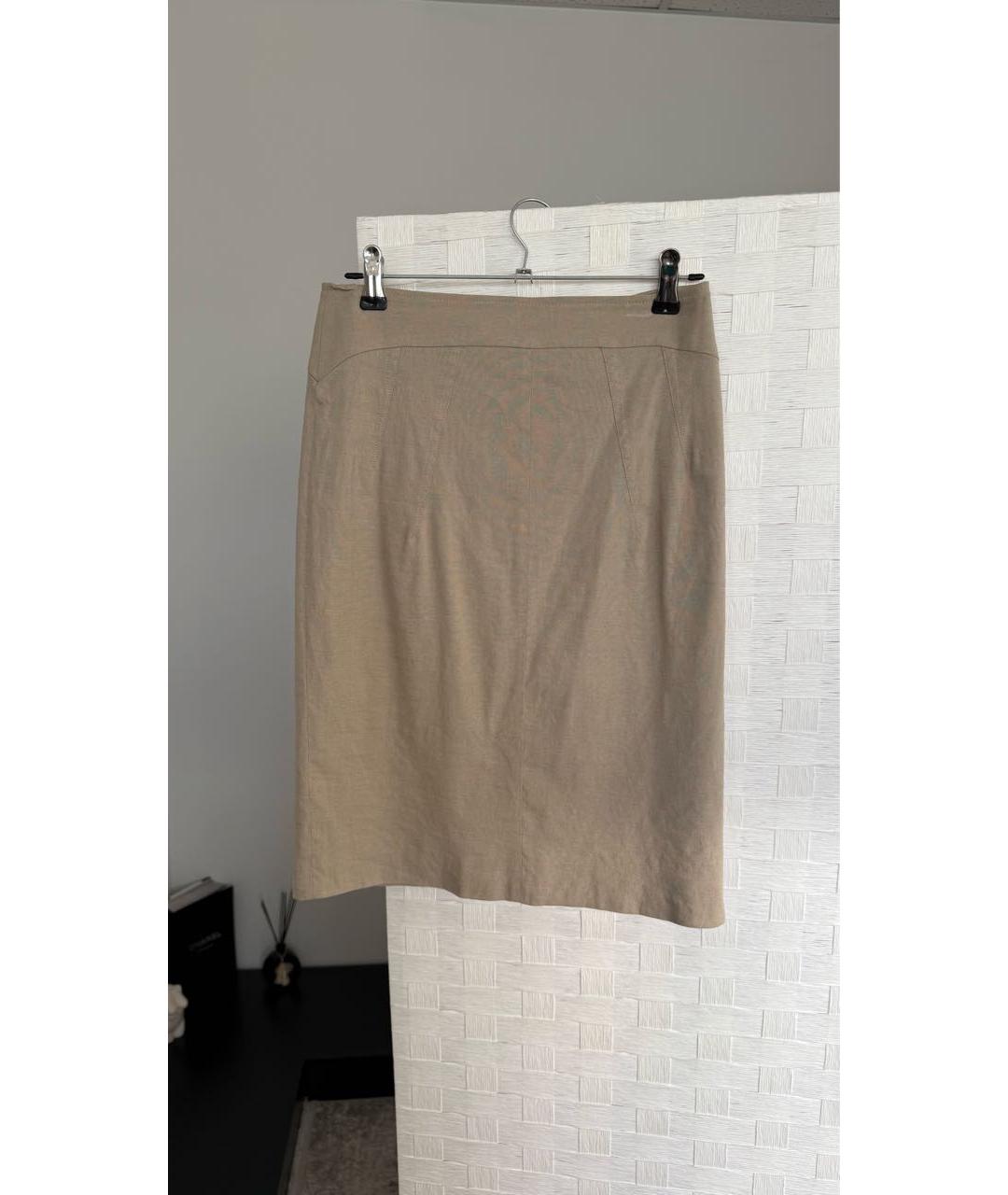 EMPORIO ARMANI Бежевая юбка миди, фото 5