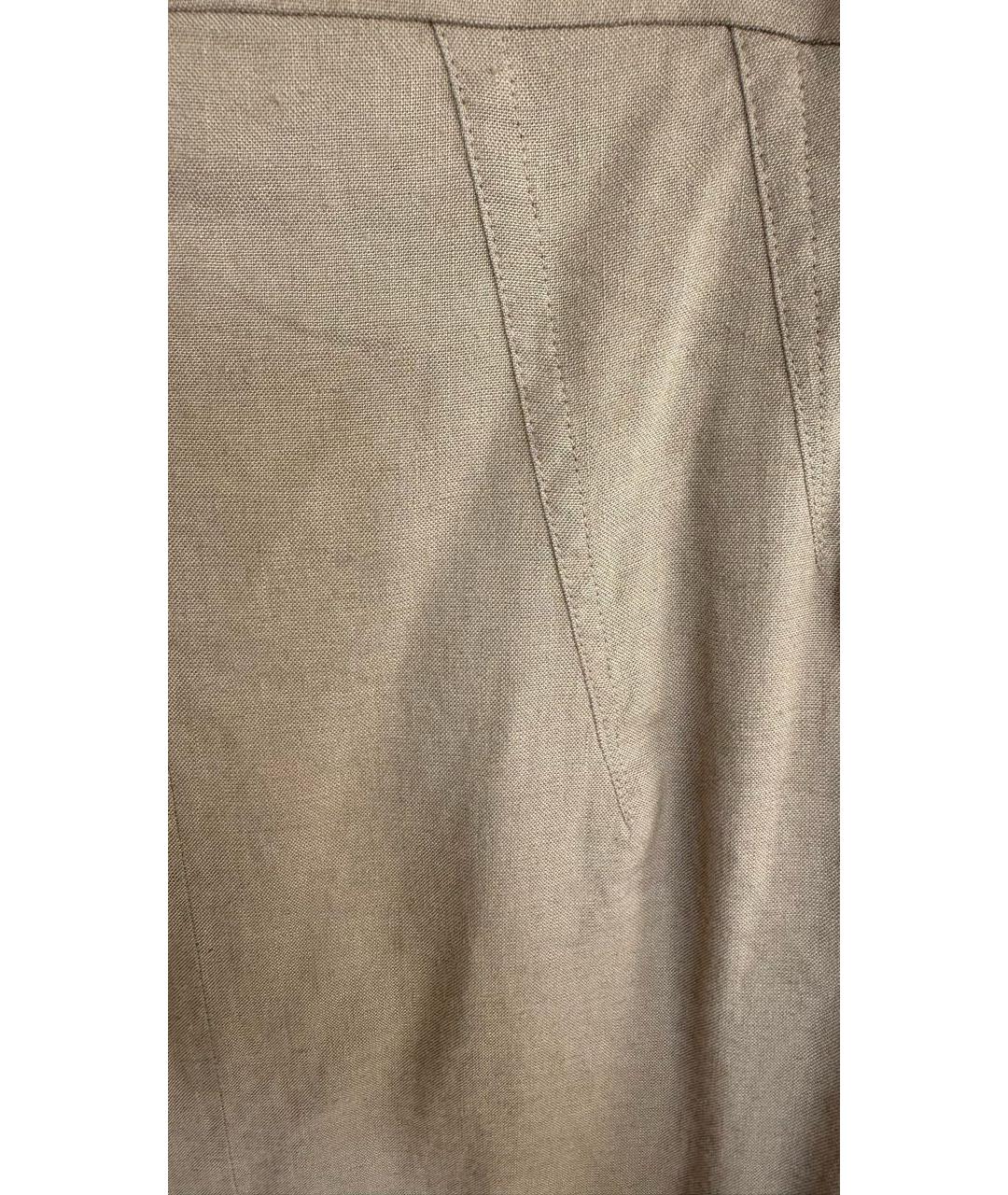 EMPORIO ARMANI Бежевая юбка миди, фото 3