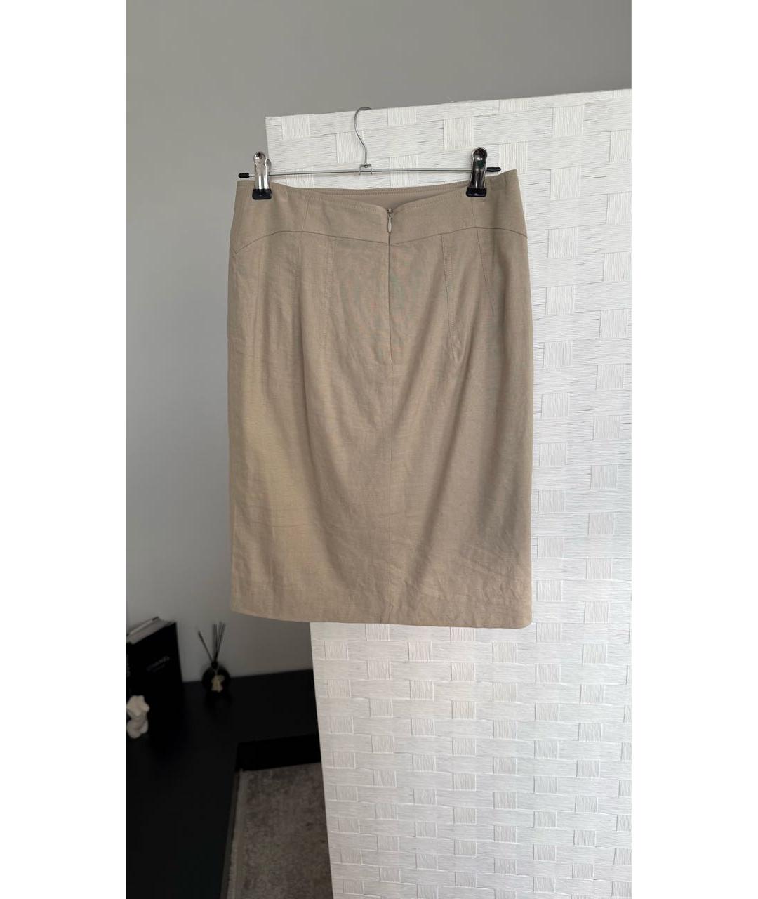 EMPORIO ARMANI Бежевая юбка миди, фото 2