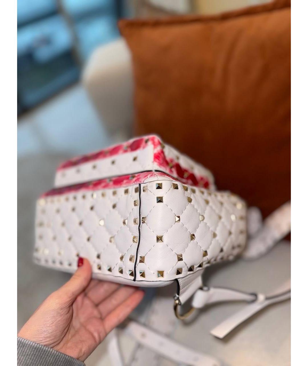 VALENTINO Белый кожаный рюкзак, фото 3