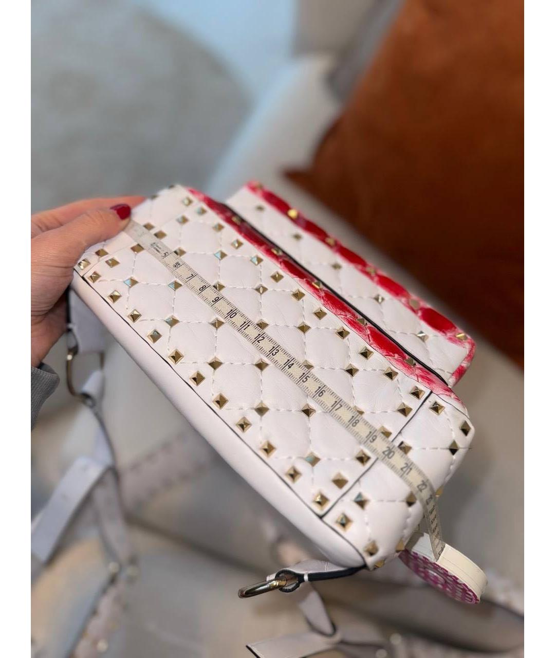 VALENTINO Белый кожаный рюкзак, фото 5