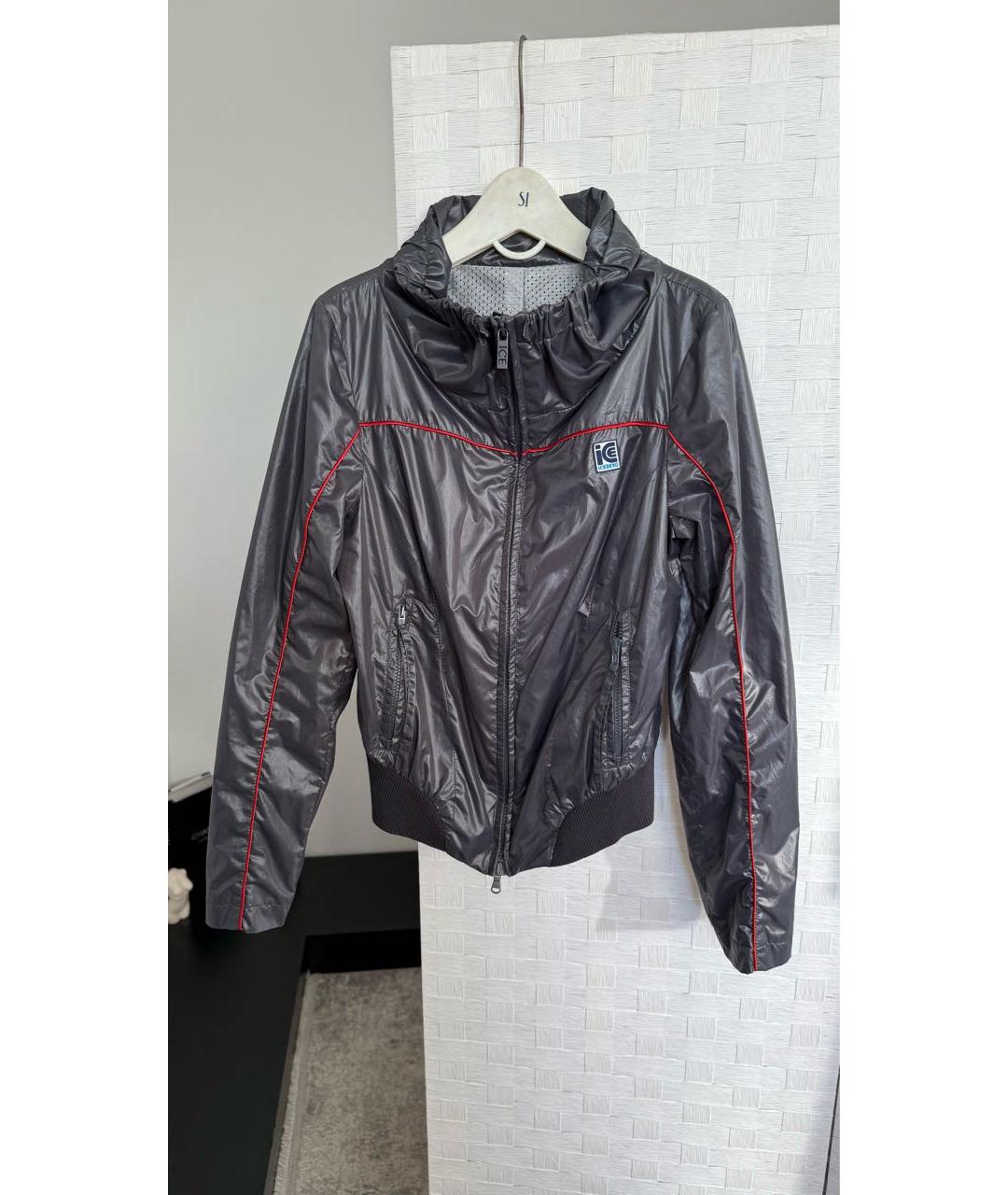 ICEBERG Антрацитовая полиэстеровая куртка, фото 6