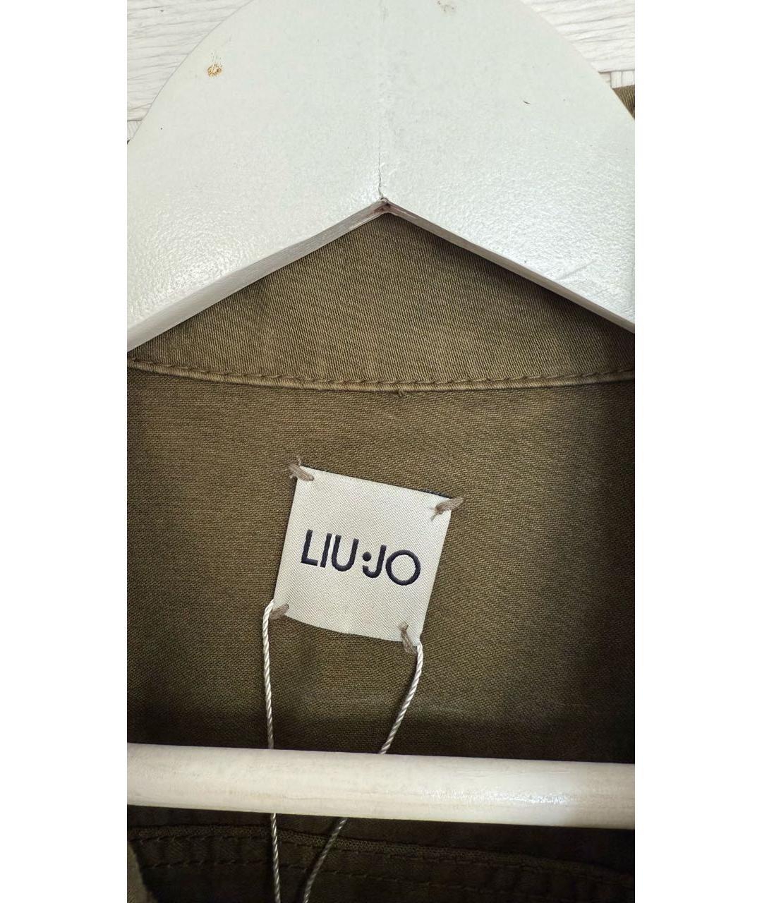 LIU JO Хаки хлопковая куртка, фото 4