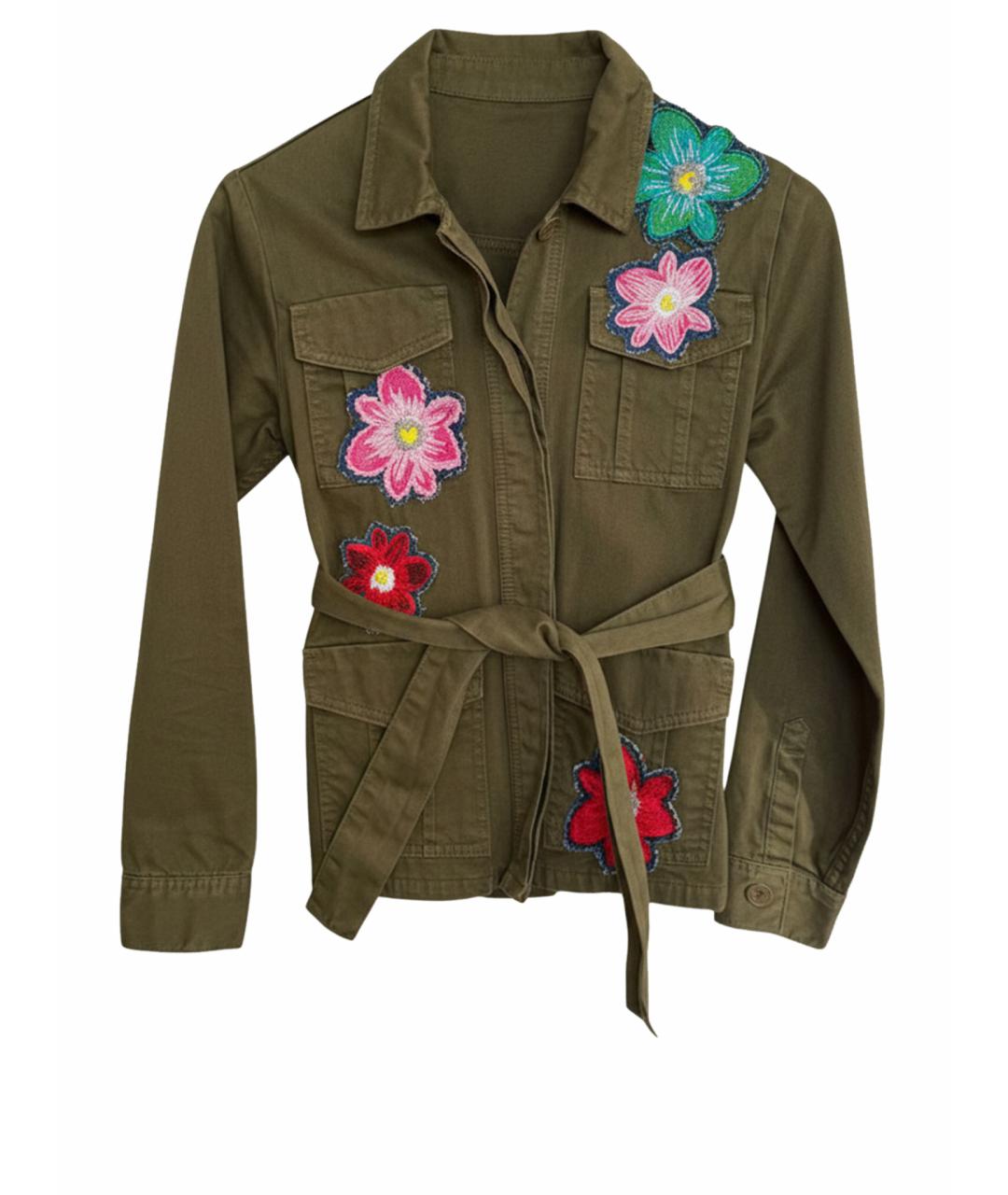 LIU JO Хаки хлопковая куртка, фото 1
