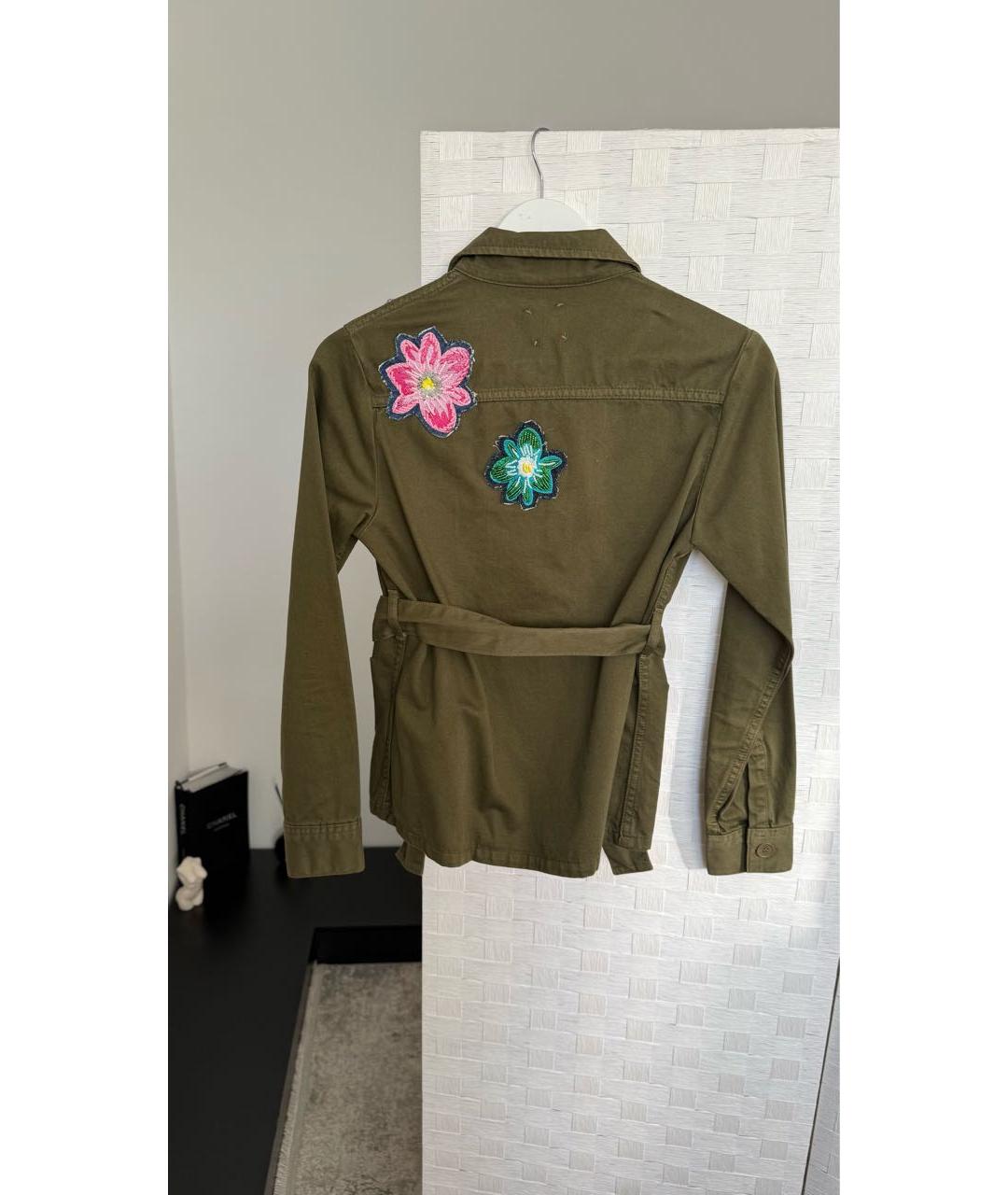 LIU JO Хаки хлопковая куртка, фото 2
