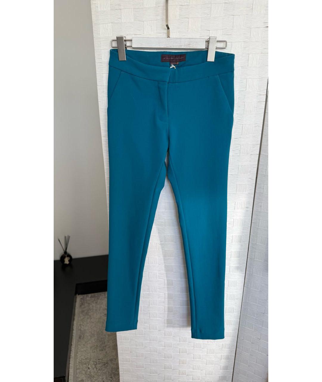 STELLA MCCARTNEY Бирюзовые прямые брюки, фото 5