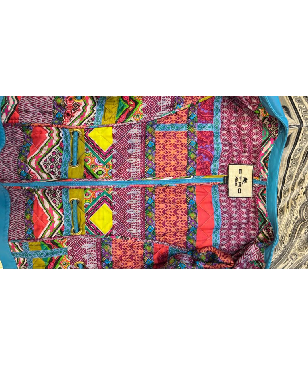 ETRO Бирюзовая кожаная куртка, фото 4