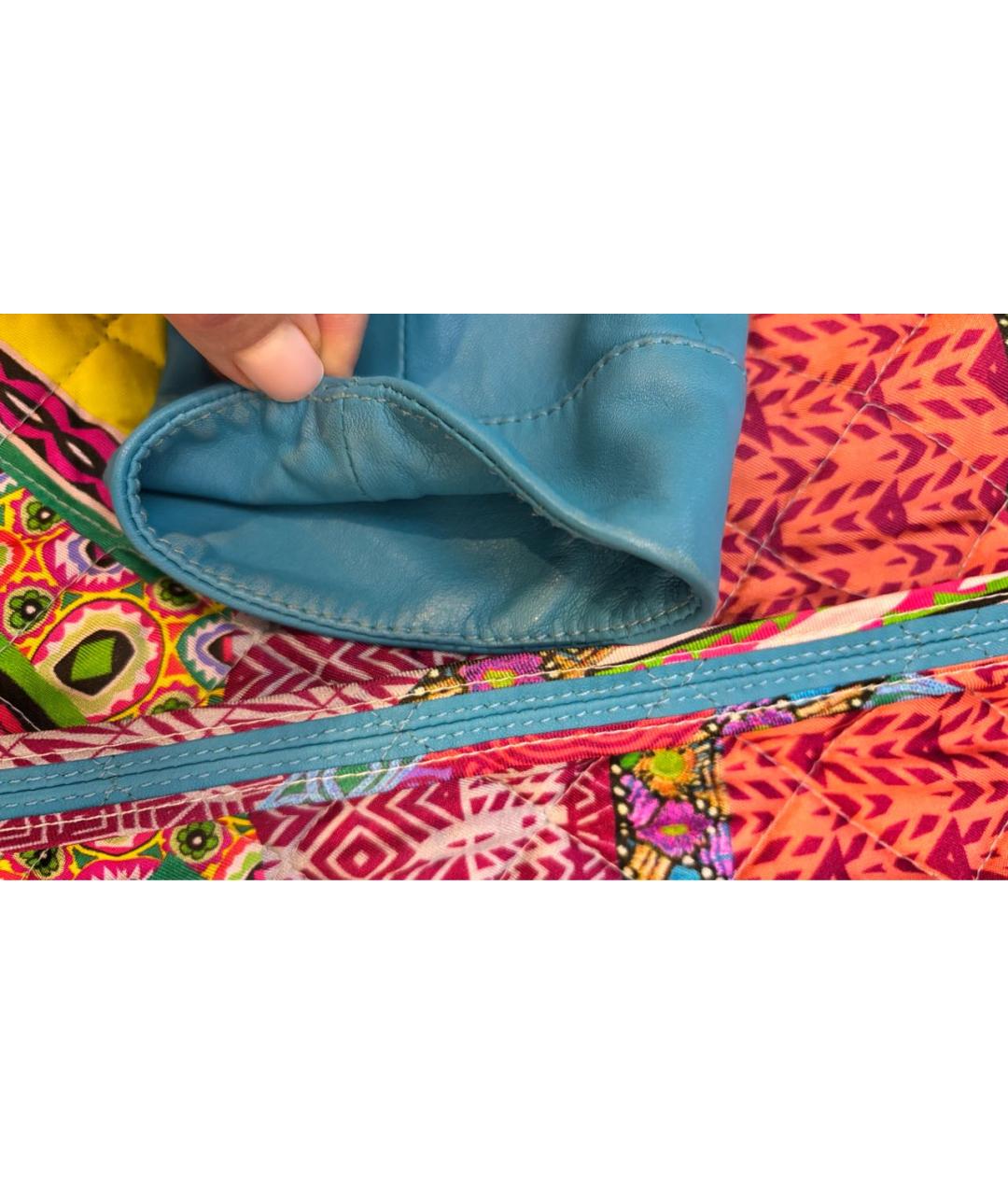 ETRO Бирюзовая кожаная куртка, фото 6