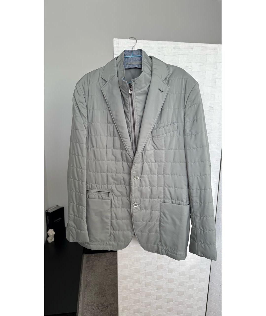 CORNELIANI Серая полиэстеровая куртка, фото 6