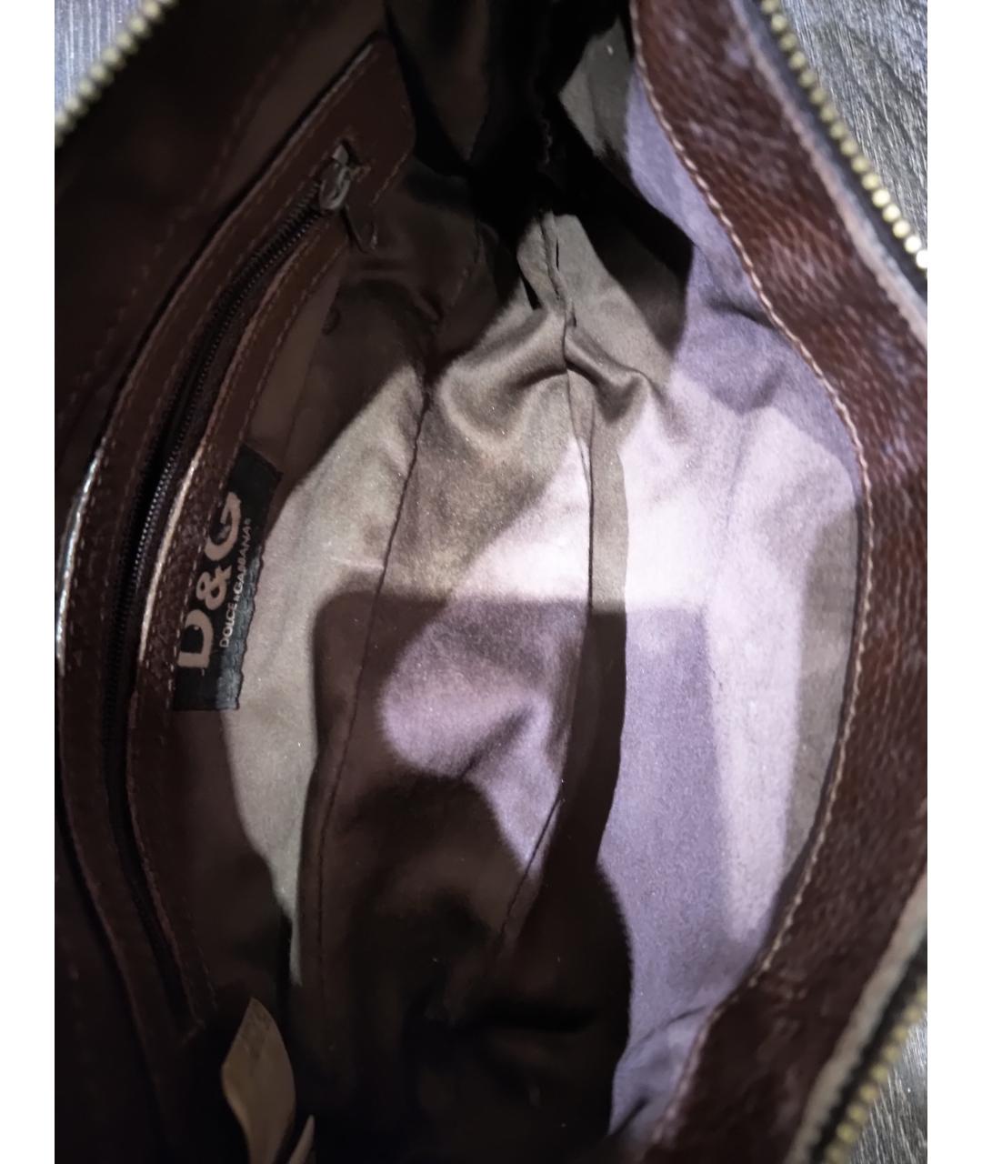 DOLCE&GABBANA Коричневая замшевая сумка через плечо, фото 4