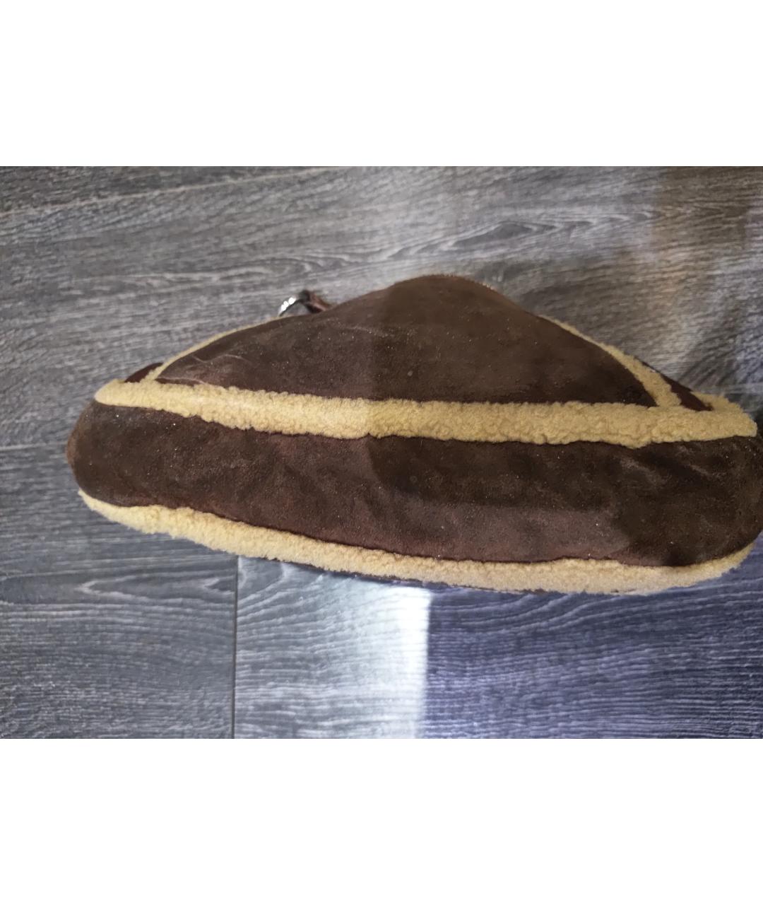 DOLCE&GABBANA Коричневая замшевая сумка через плечо, фото 5